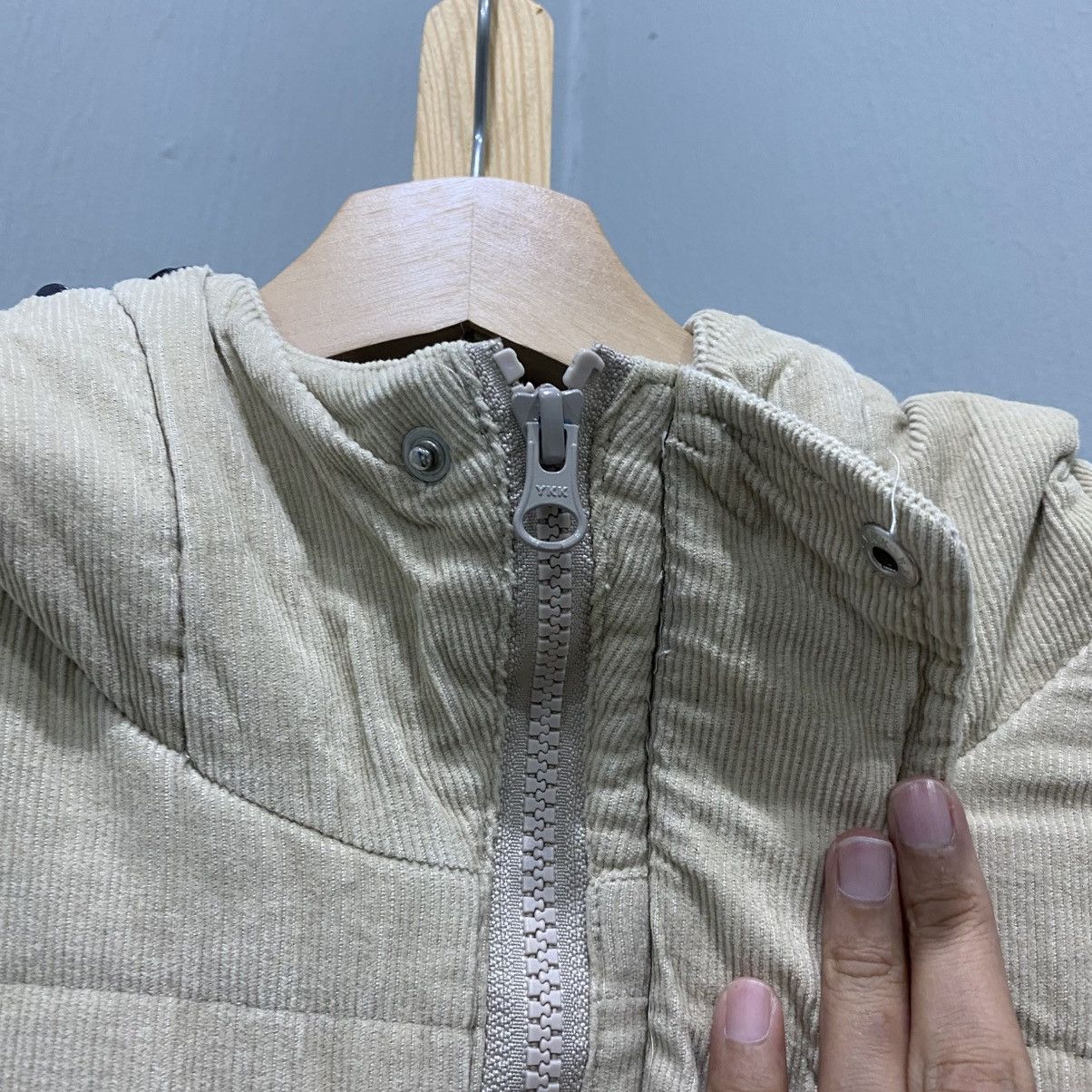 go slow caravan Go Slow Caravan Japan Gorpcore Corduroy Hooded Puffer Jacket Size US L / EU 52-54 / 3 - 11 Thumbnail