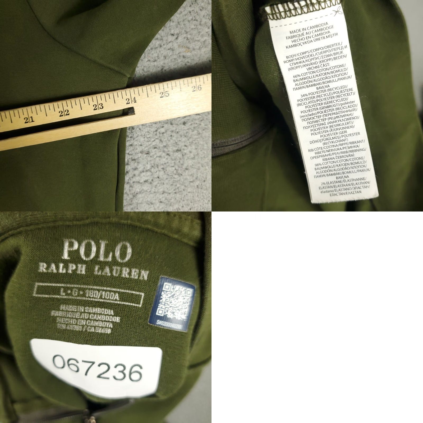 Polo Ralph Lauren Polo Ralph Lauren Hoodie Mens Large Green Full Zip Sweatshirt Knit Sweatshirt Crew Neck Zip Pockets Logo Embroidered Polo RL Mens Size US L / EU 52-54 / 3 - 8 Thumbnail