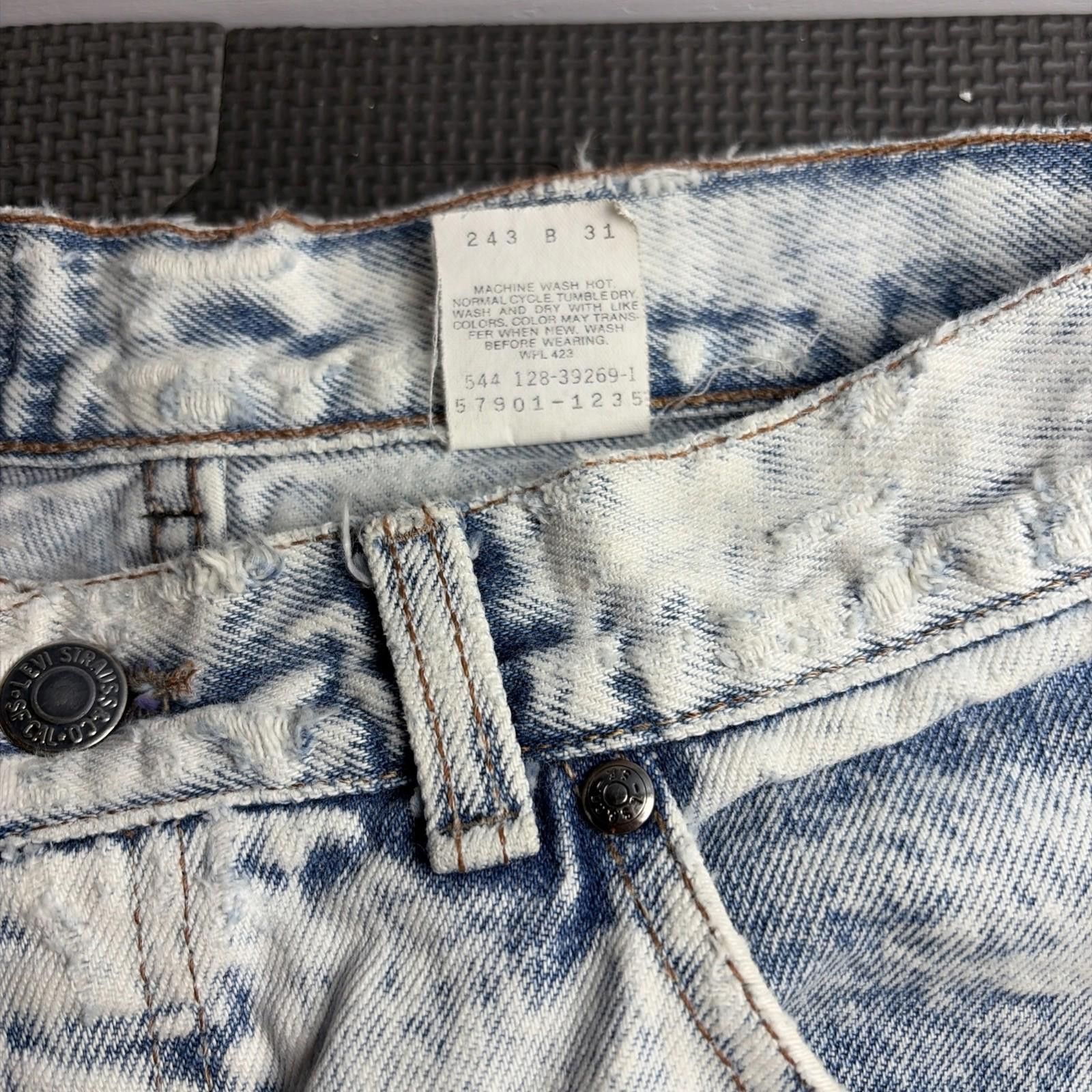 Levi's Vintage 80s Levis 506 Jeans Mens Size 11 Acid White Tab VTG Size US 32 / EU 48 - 3 Thumbnail
