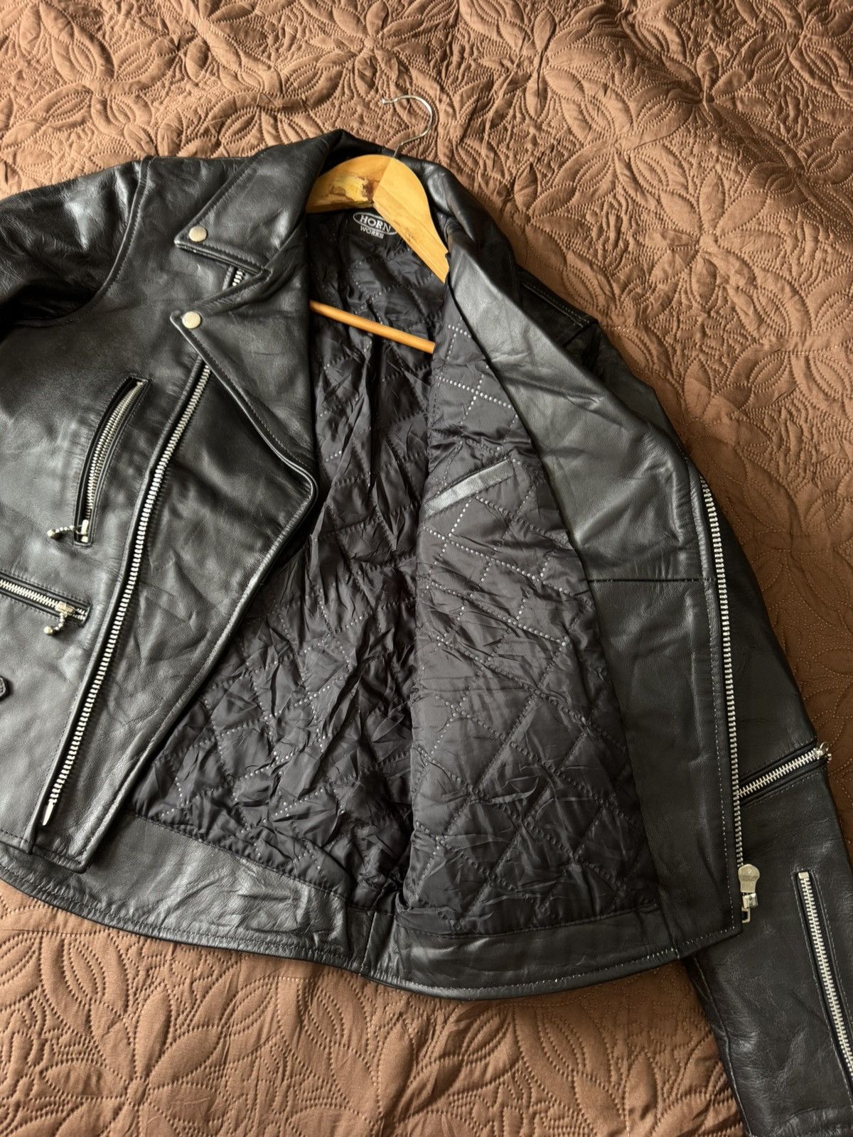If Six Was Nine HORN WORK TYPE DOUBLE RIDERS JACKET BLACK Size US S / EU 44-46 / 1 - 11 Thumbnail