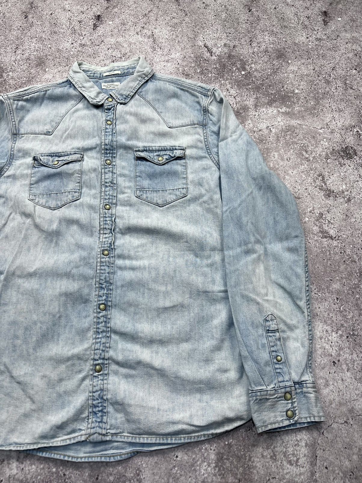 Allsaints Allsaints Vintage Denim Western Snap Labour Shirt y2k jeans Size US XL / EU 56 / 4 - 3 Thumbnail