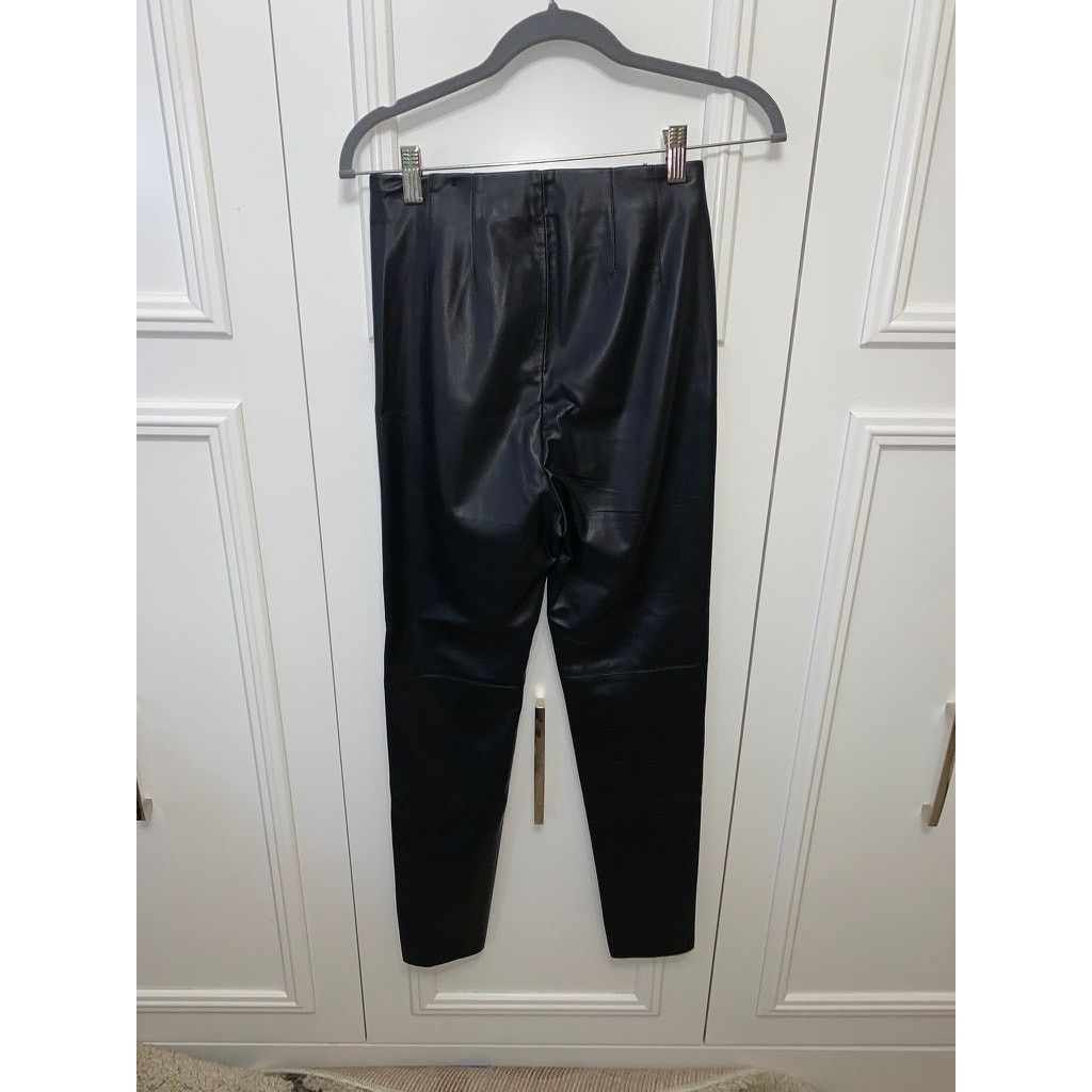 Zara Zara Womens Black Faux Leather Dress Pants Size Small Casual Size 26" / US 2 / IT 38 - 6 Thumbnail