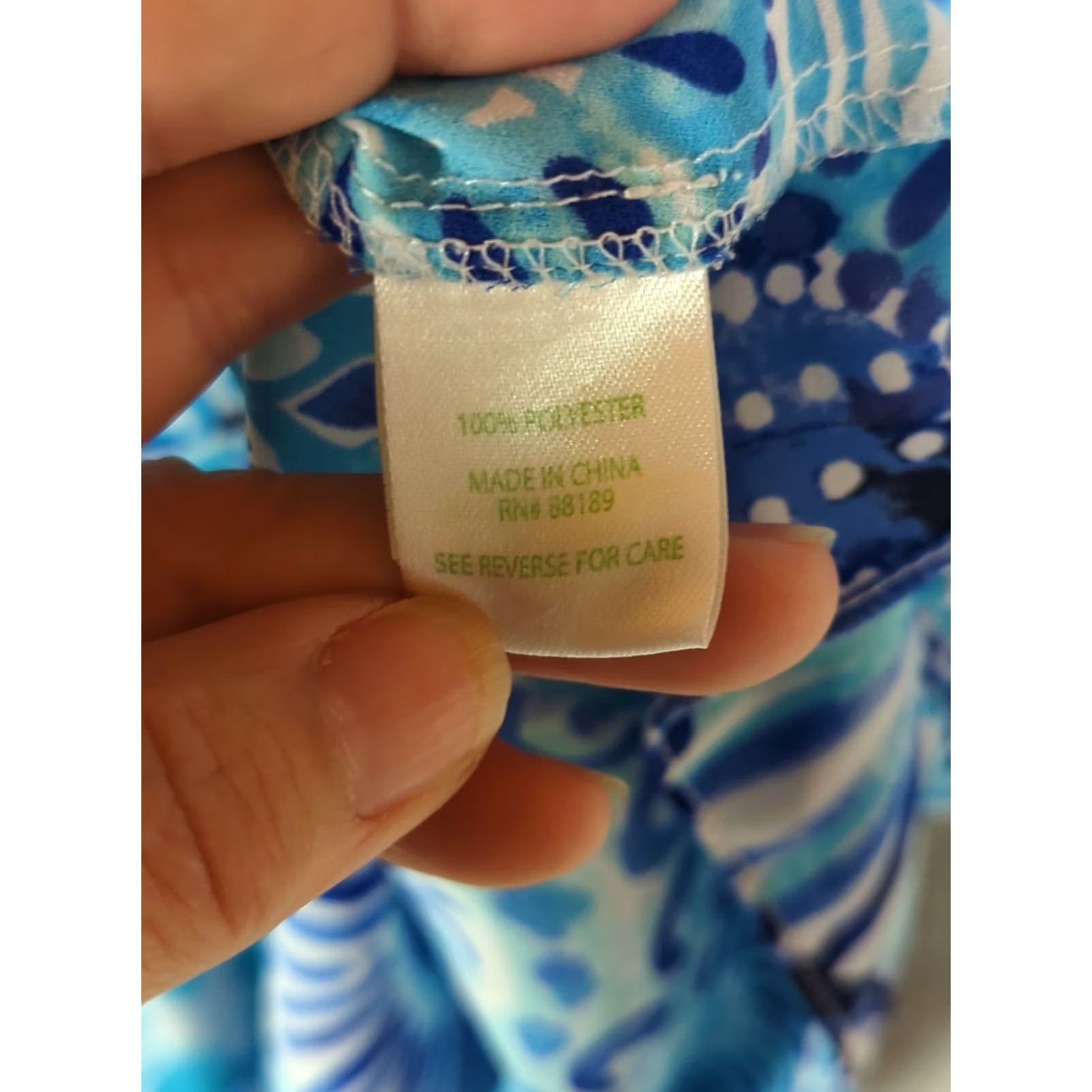 Lilly Pulitzer Lilly Pulitzer Cover Up Women Size S Blue Sea Shell Pattern Lightweight Beach Cruise Resort Size ONE SIZE - 4 Thumbnail