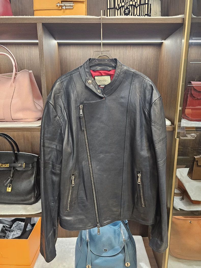 Gucci Gucci Dark blue functional deconstructed jacket leather jac Size US M / EU 48-50 / 2 - 1 Thumbnail