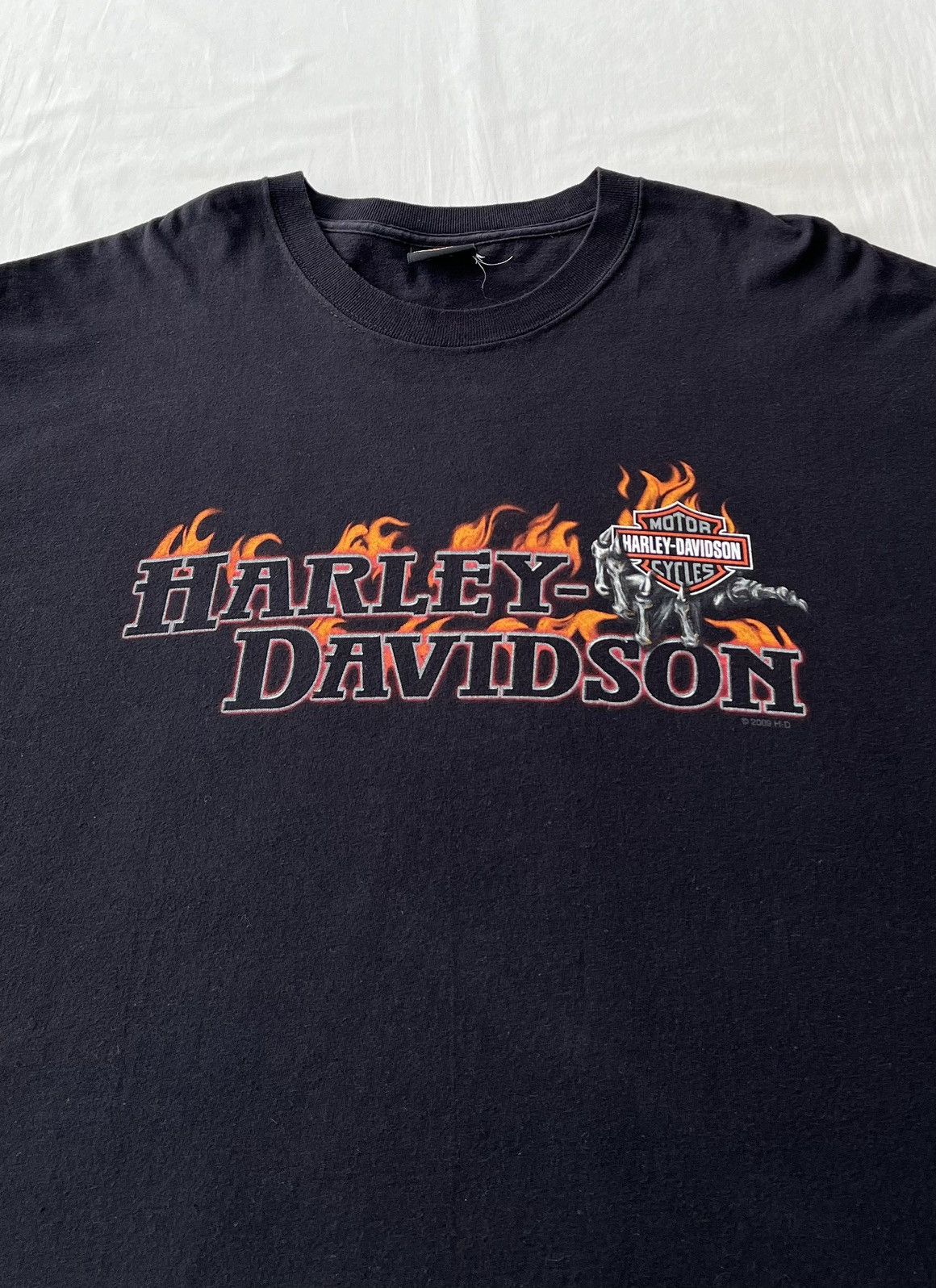 Harley Davidson Vintage 2009 Harley Davidson Fire Flame Long Sleeve T-shirt Size US XXL / EU 58 / 5 - 5 Thumbnail