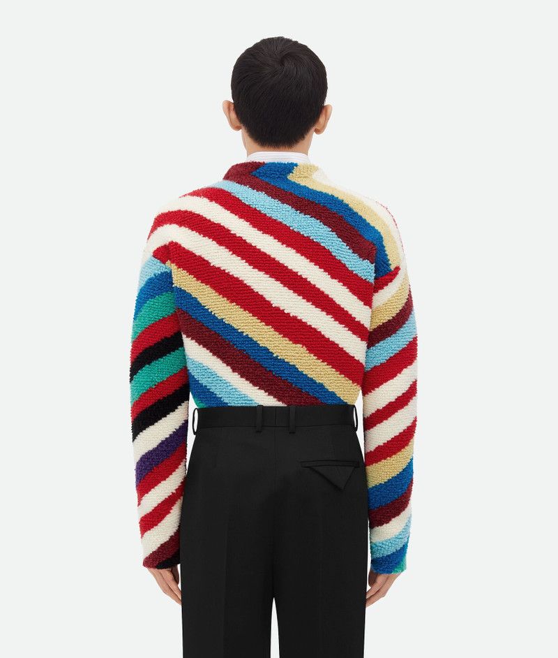 Bottega Veneta o1s1rm0326 Striped Wool Jumper in Multicolor Size US L / EU 52-54 / 3 - 3 Thumbnail