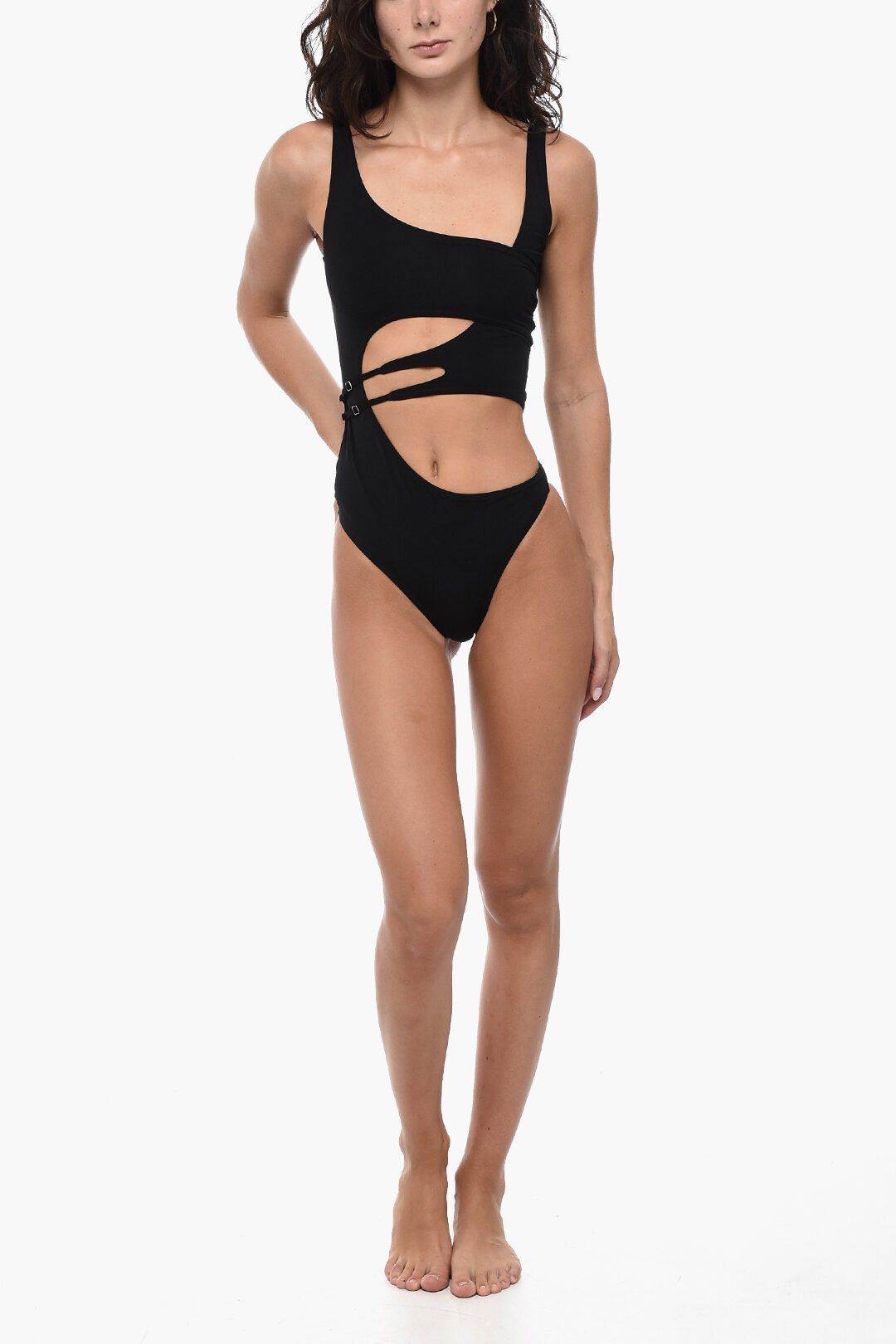 Off-White og1mm1125 Cut-Out One-Piece Swimsuit in Black Size XS / US 0-2 / IT 36-38 - 4 Thumbnail