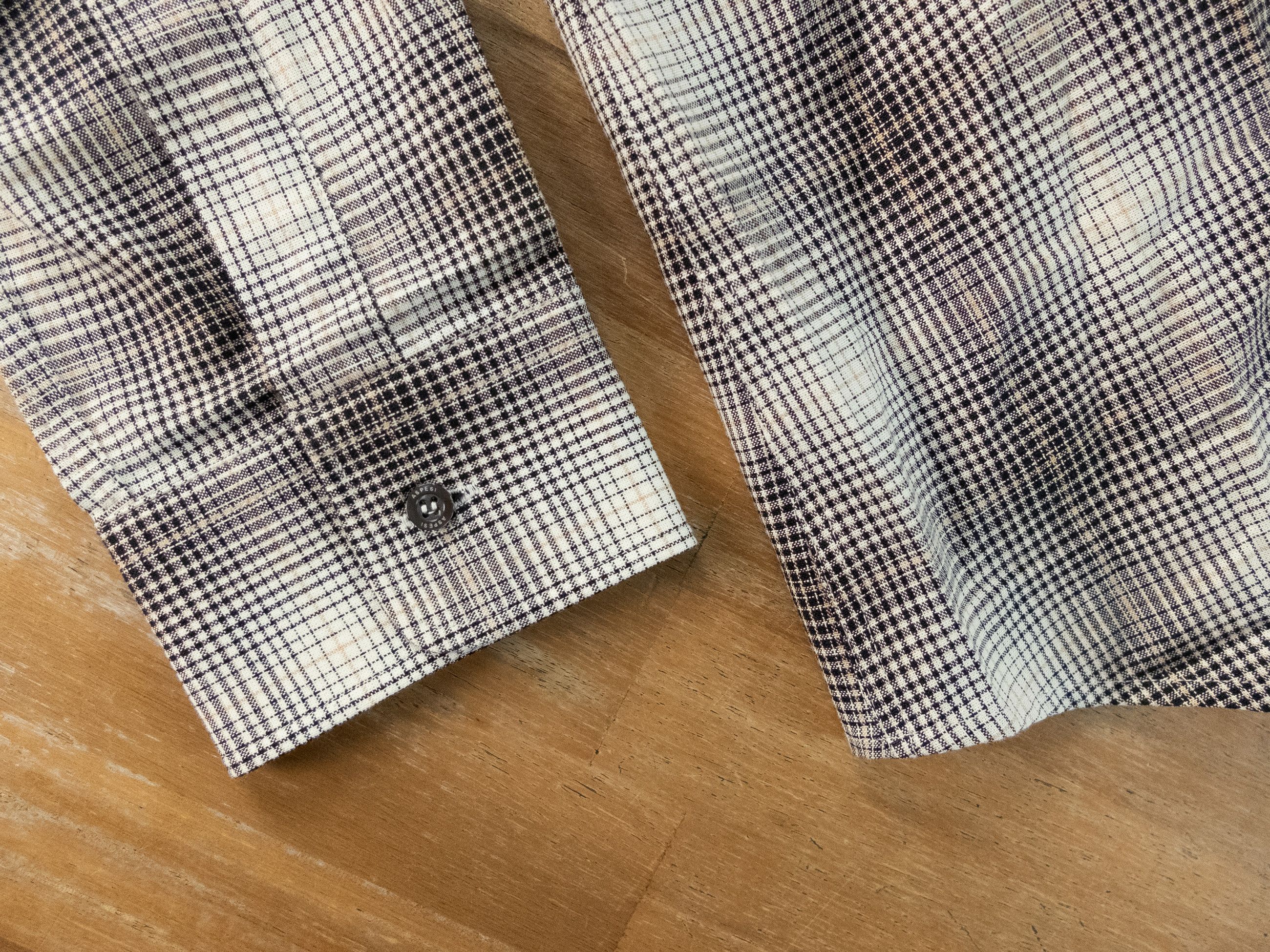 Aspesi ASPESI beige regular fit glencheck plaid button-down shirt Size US L / EU 52-54 / 3 - 5 Thumbnail