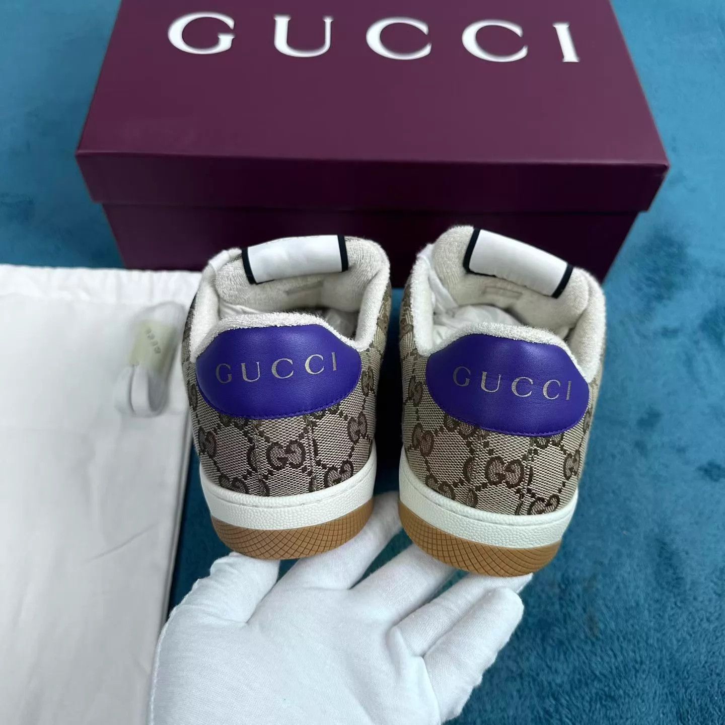 Gucci GUCCI Rhyton Brown Purple Tail UK7.5/EUR41.5 Size US 8.5 / EU 41-42 - 4 Thumbnail