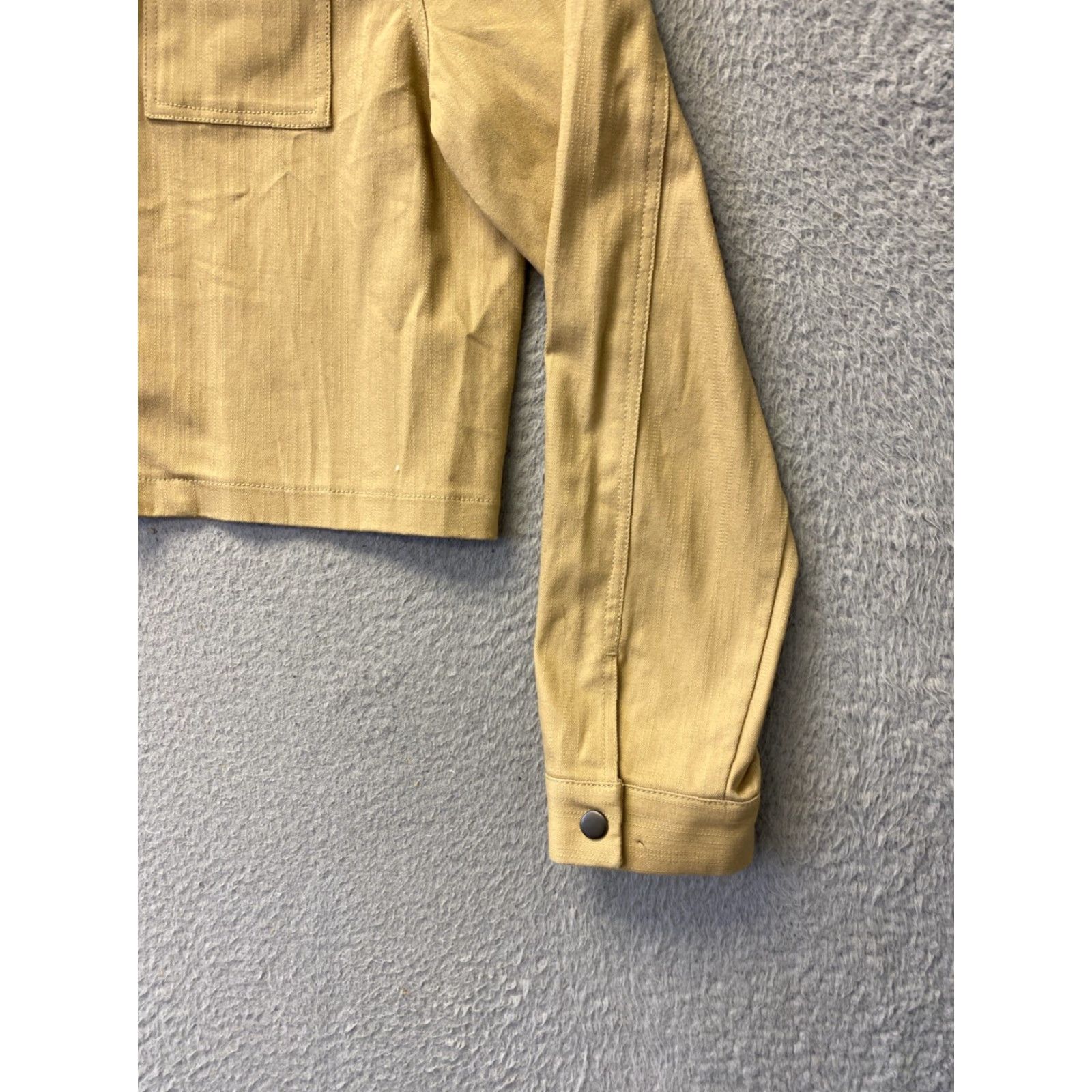 Vintage VINTAGE XXX Rude Jacket Womens Large Gold Cropped Denim Trucker NWT /0325 Size L / US 10 / IT 46 - 3 Thumbnail