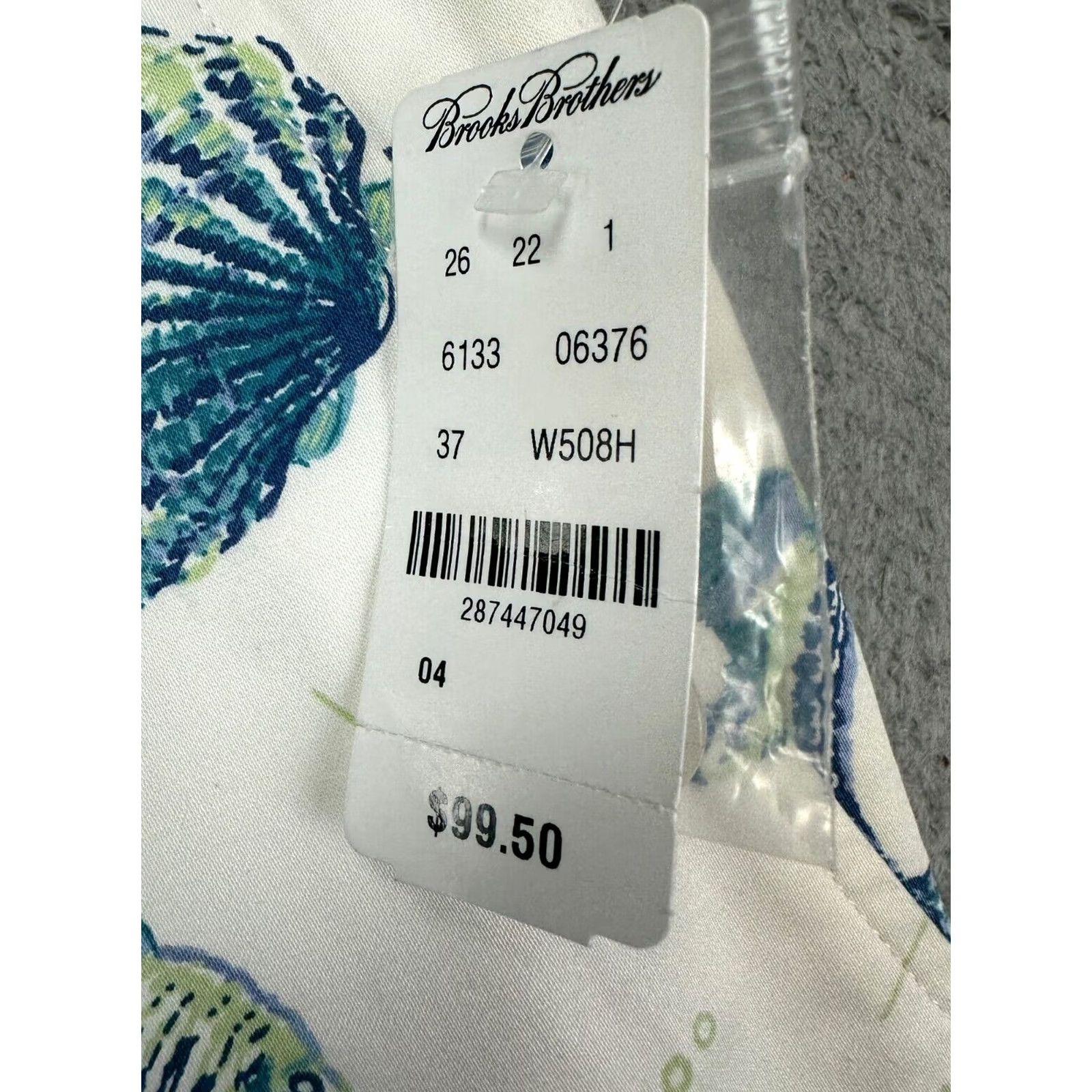 Brooks Brothers VINTAGE Brooks Brothers Pants Womens 4 White Blue Fish Underwater Print Cropped Golf NEW Size 27" / US 4 / IT 40 - 2 Thumbnail