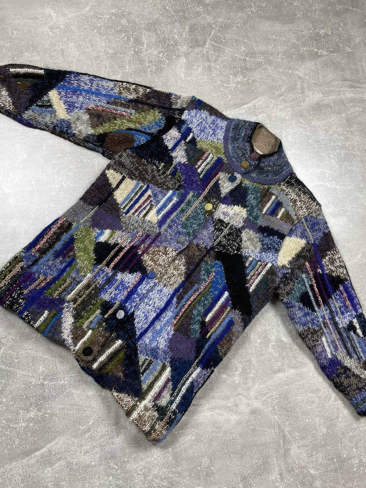 Japanese Brand × Vintage Vintage Handknit Chinese 90s Shanghai Cardigan Sweater Size XL / US 12-14 / IT 48-50 - 4 Thumbnail