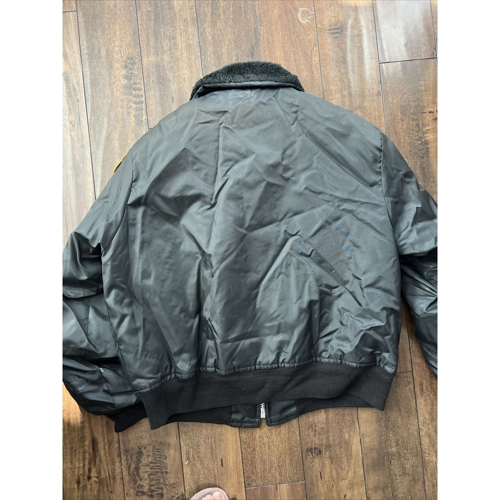 Vintage Vintage 80s Flight Jacket Outer Shell Full Zip Size L Black Size US L / EU 52-54 / 3 - 9 Thumbnail