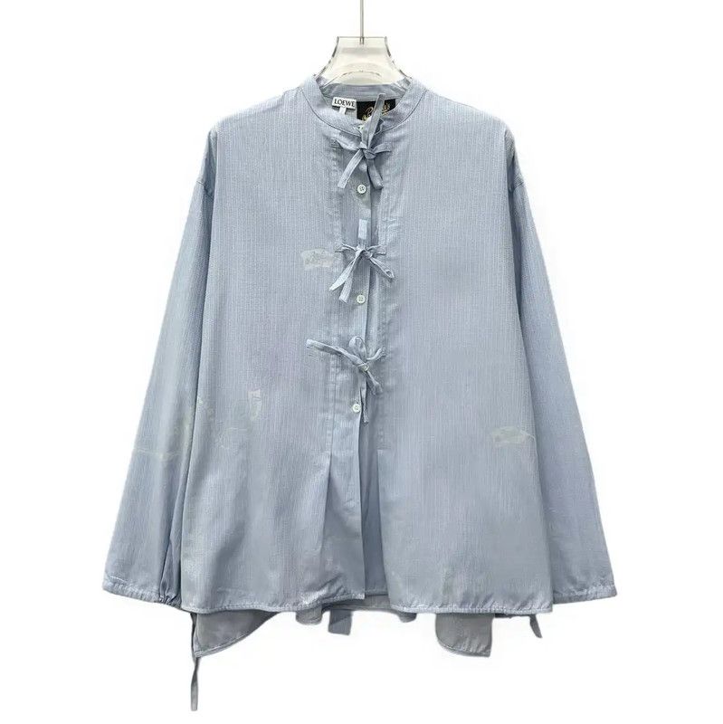 Loewe Loewe Light Blue Cotton Women’s Shirt 0089 Size XXS / US 00 / IT 34 - 1 Thumbnail