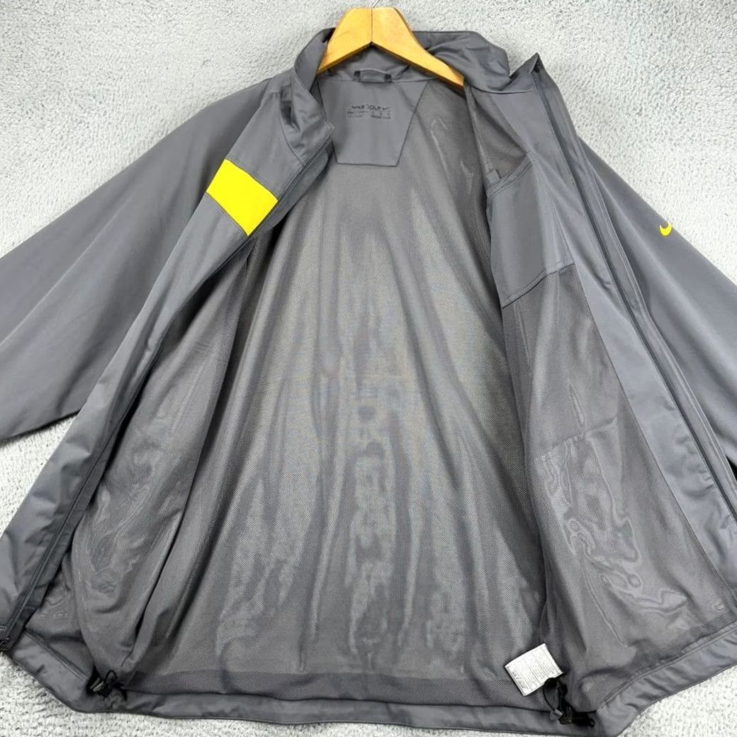 Nike Nike Golf Windbreaker Jacket Mens Large Fit Storm Grey Yellow Full Zip Pockets Size US L / EU 52-54 / 3 - 4 Thumbnail