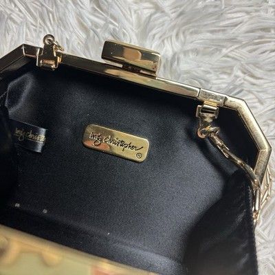 Other RARE Inge Christopher Snake Skin clutch purse Swarovski Cent Size ONE SIZE - 14 Thumbnail