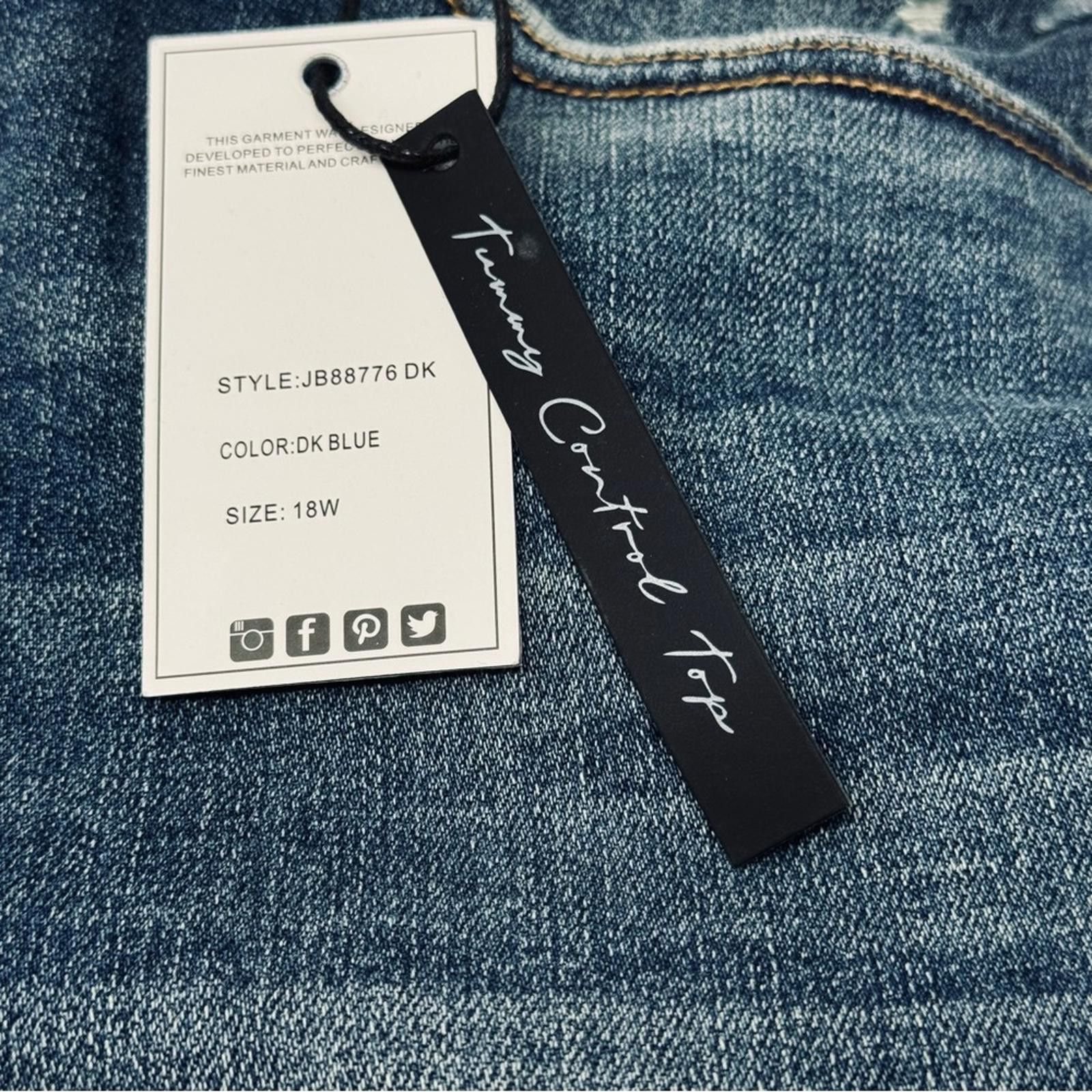 Designer NWT. Judy Blue. Slim Fit Tummy Control Jeans. Size 18W. Size 40" / US 18 - 9 Thumbnail