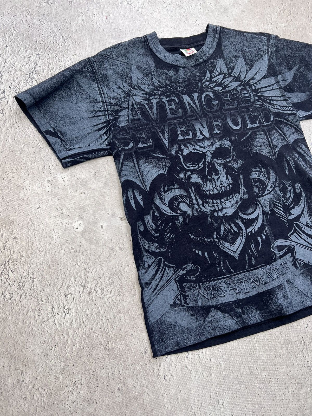Band Tees × Vintage AVENGED SEVENFOLD Y2K SCULL BAND ROCK TEE Size US M / EU 48-50 / 2 - 3 Thumbnail