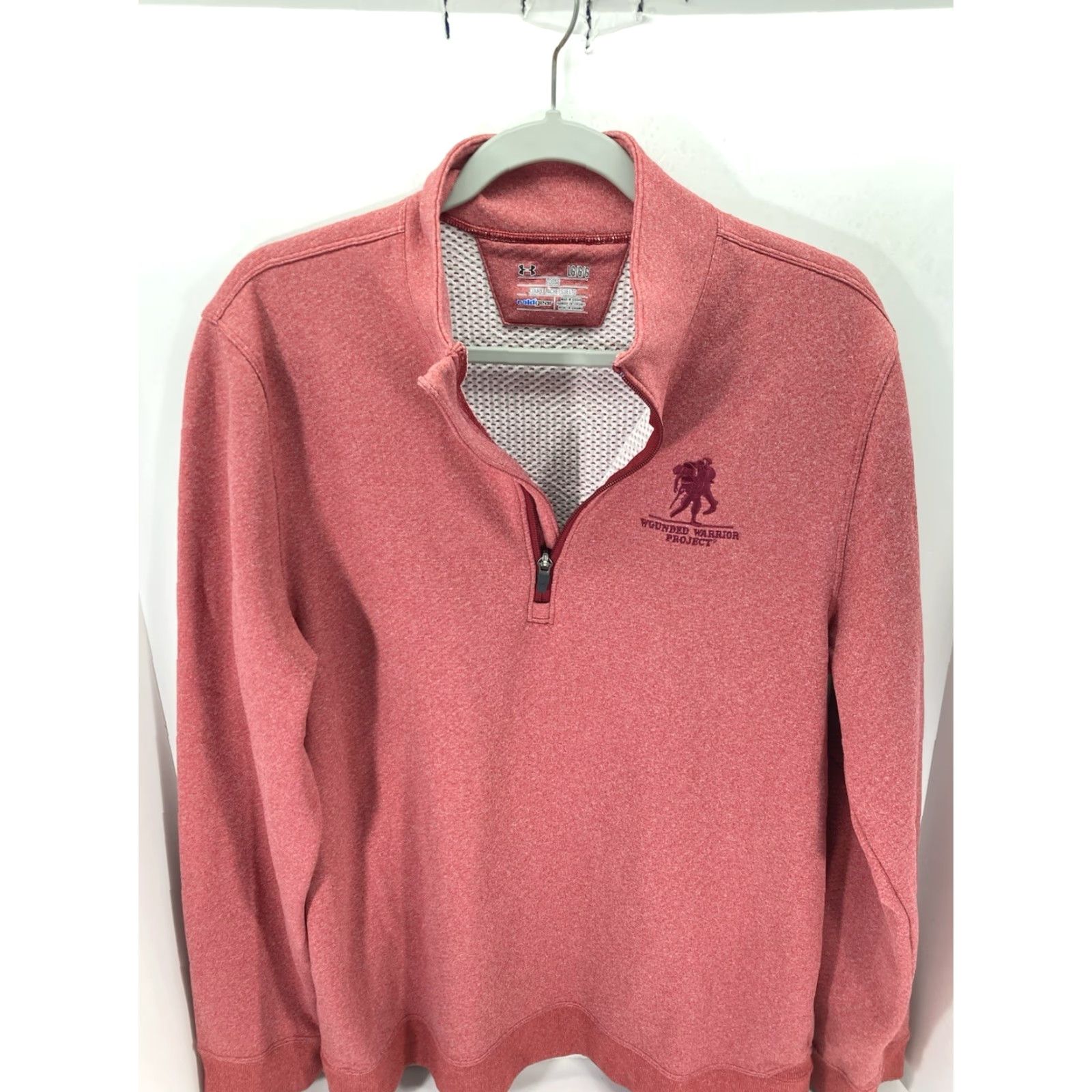 Under Armour Under Armour Womens Sweatshirt Pullover 1/4 Zip Red Wounded Warrior Long Sleeve Size L Fleece Size L / US 10 / IT 46 - 2 Thumbnail