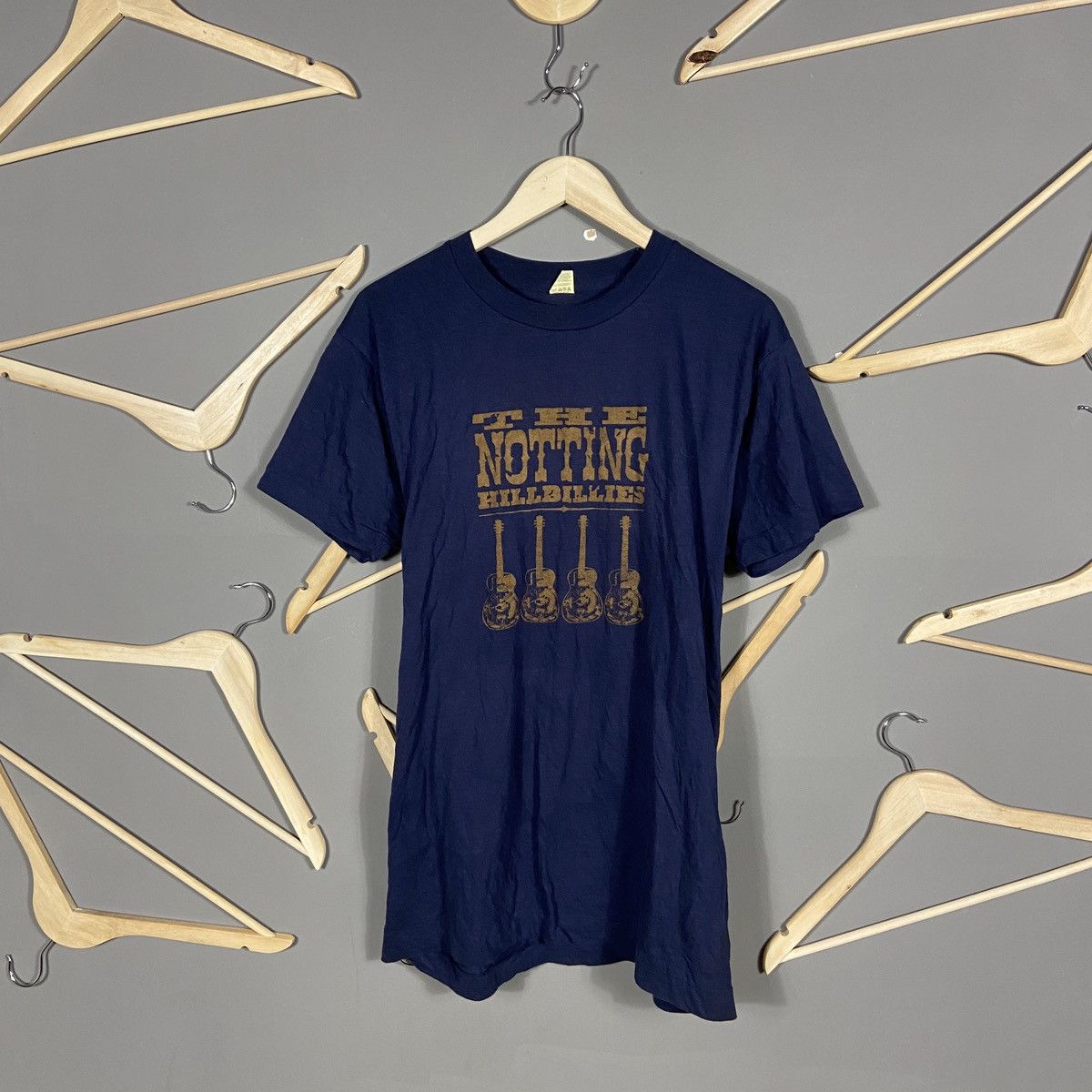 Band Tees × Vintage 1980s The Notting Hillbillies band t-shirt Size US XL / EU 56 / 4 - 1 Thumbnail