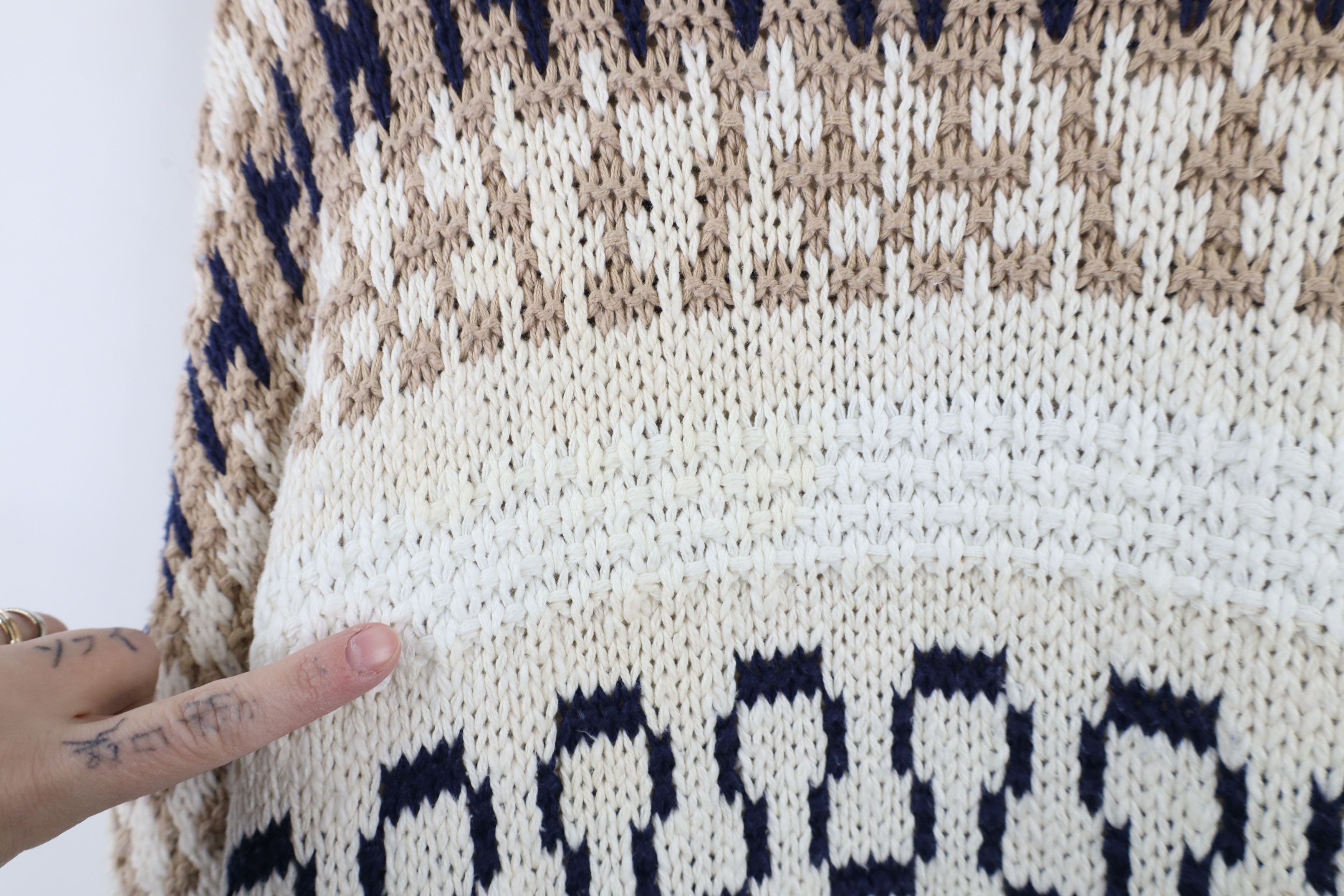 Vintage Vintage 90s Streetwear Cotton Fair Isle Knit Sweater USA Size US XL / EU 56 / 4 - 10 Thumbnail
