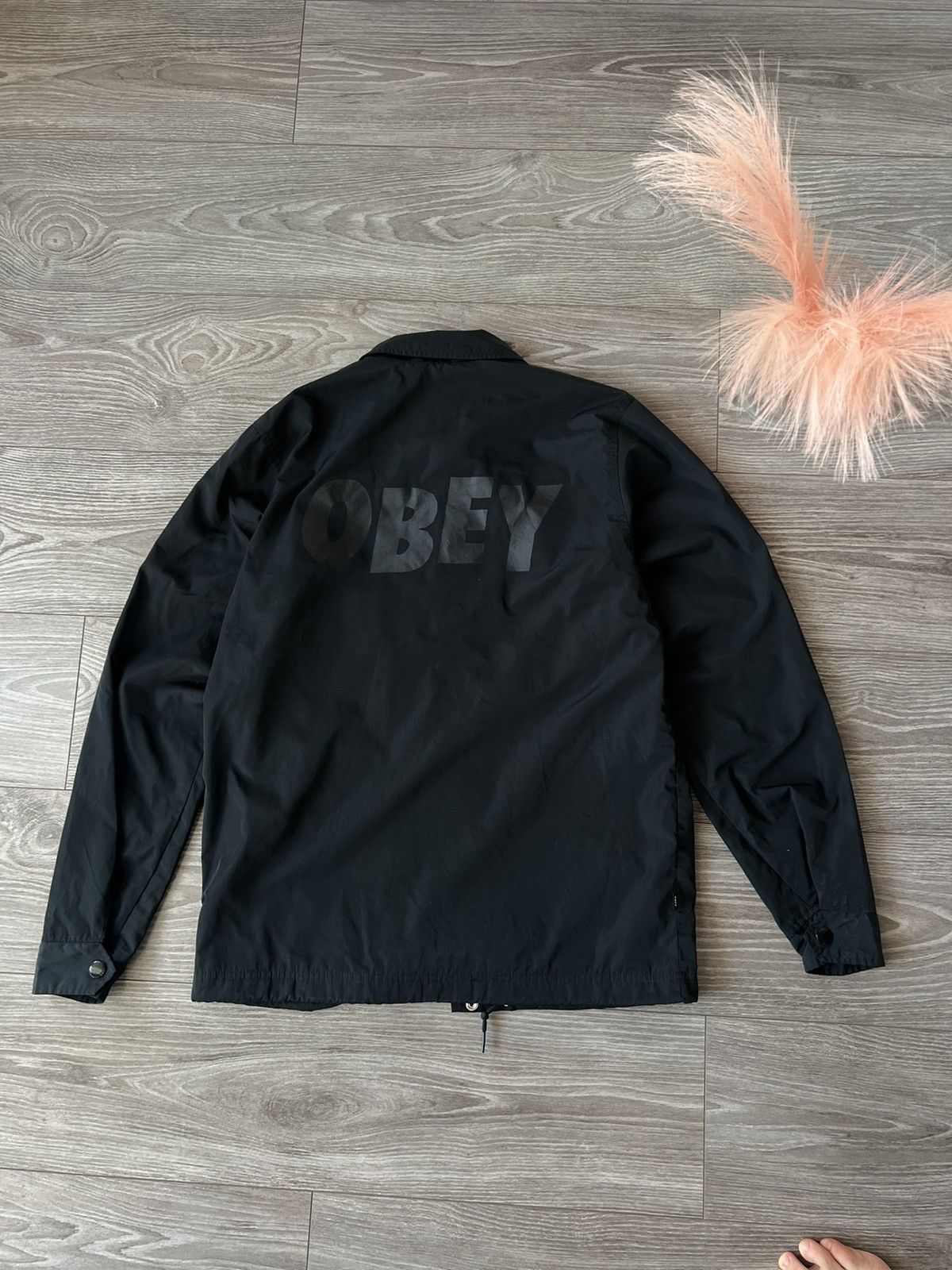 Designer × Obey ‼️Obey Big logo Streetwear Nylon Fleece Tech Coach Jacket‼️ Size US S / EU 44-46 / 1 - 4 Thumbnail