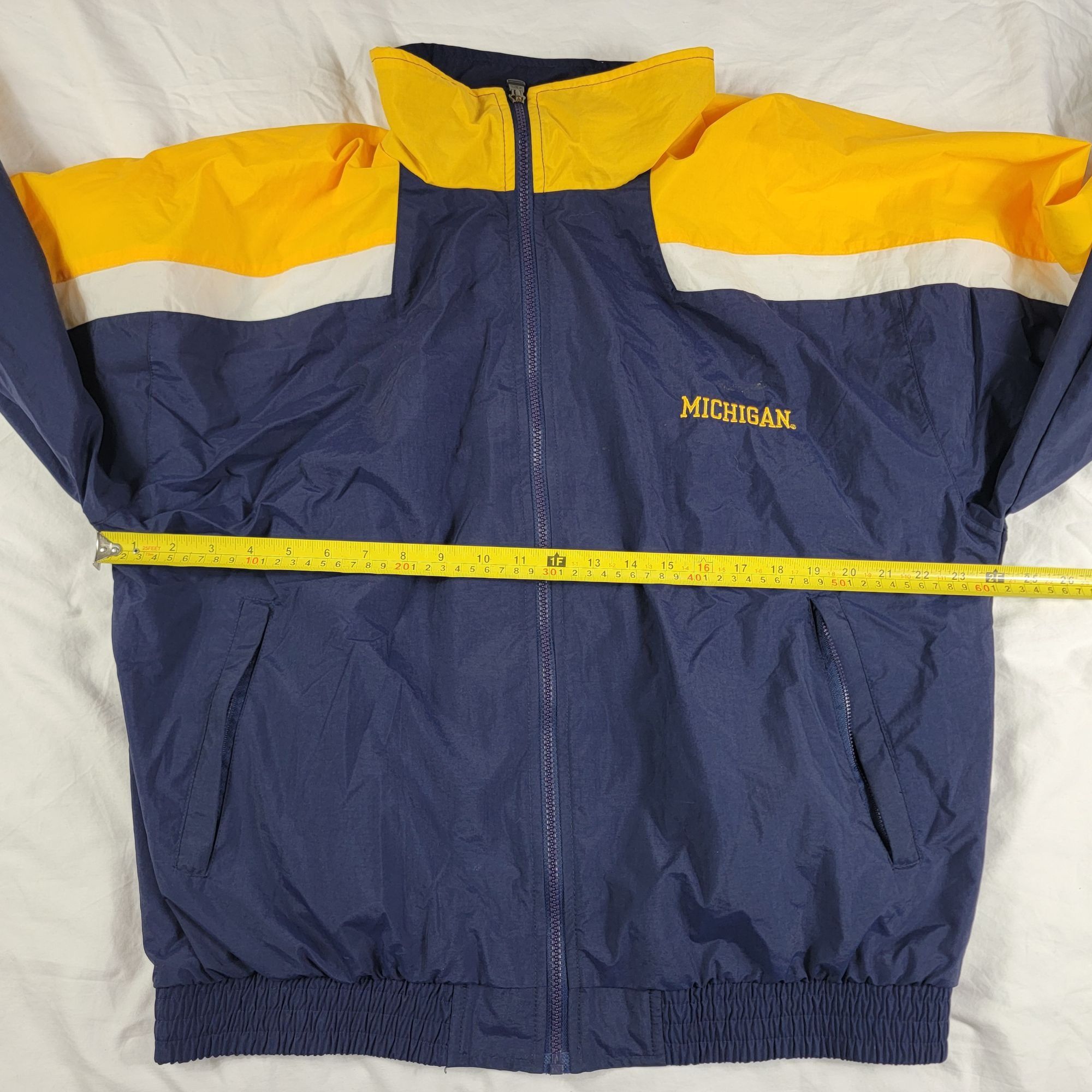 Champion × Vintage Vintage Champion Michigan Mens Large Blue Yellow Windbreaker Size US L / EU 52-54 / 3 - 7 Thumbnail