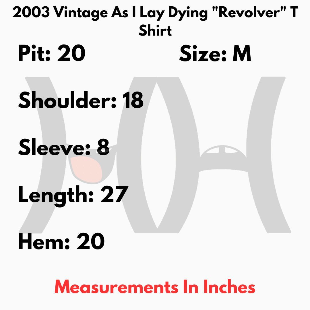 Band Tees × Hanes 2003 Vintage As I Lay Dying "Revolver" T Shirt Size US M / EU 48-50 / 2 - 5 Thumbnail