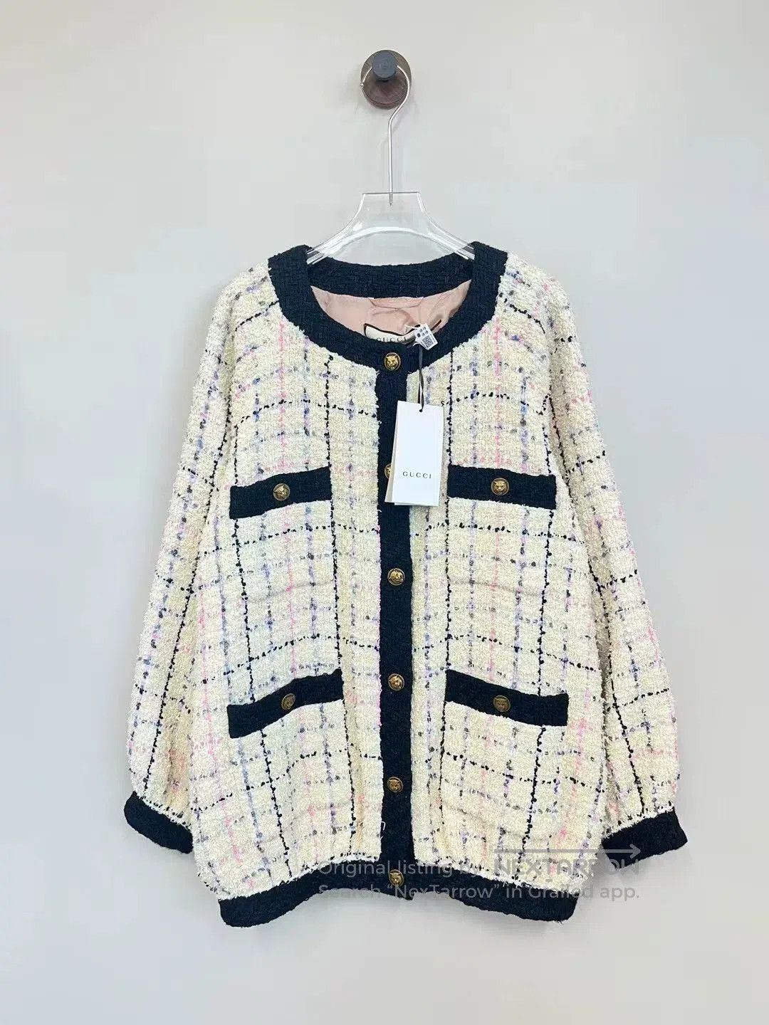 Gucci ivory rainbow tweed cardigan from Gucci. Size M / US 6-8 / IT 42-44 - 1 Thumbnail