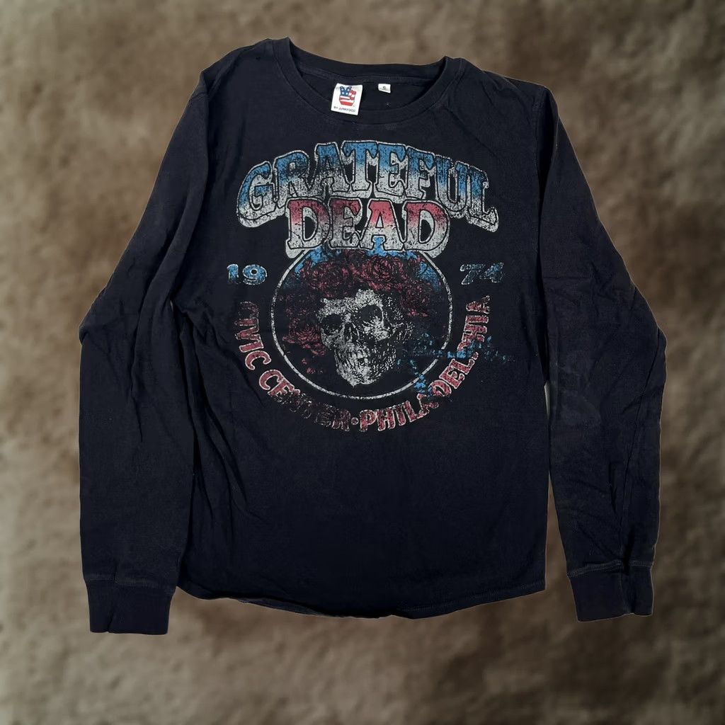 Junk Food Vintage Grateful Dead Long Sleeve T-Shirt Mens Small Black Junk Food 1974 Retro Graphic Print Logo Crew Neck Autumn Size US S / EU 44-46 / 1 - 1 Thumbnail