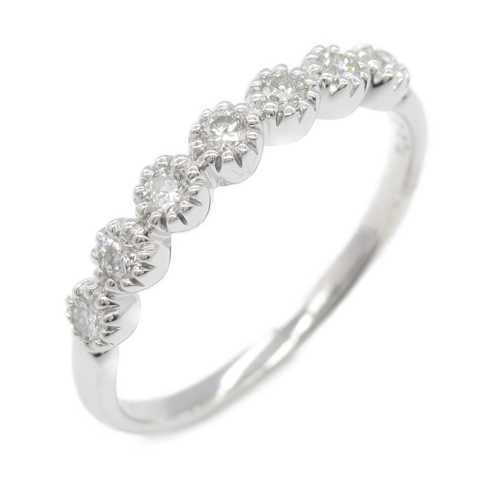 Luxuness Jewelry Diamond Au750 Diamond Ring Metal Ring in Silver, Women's