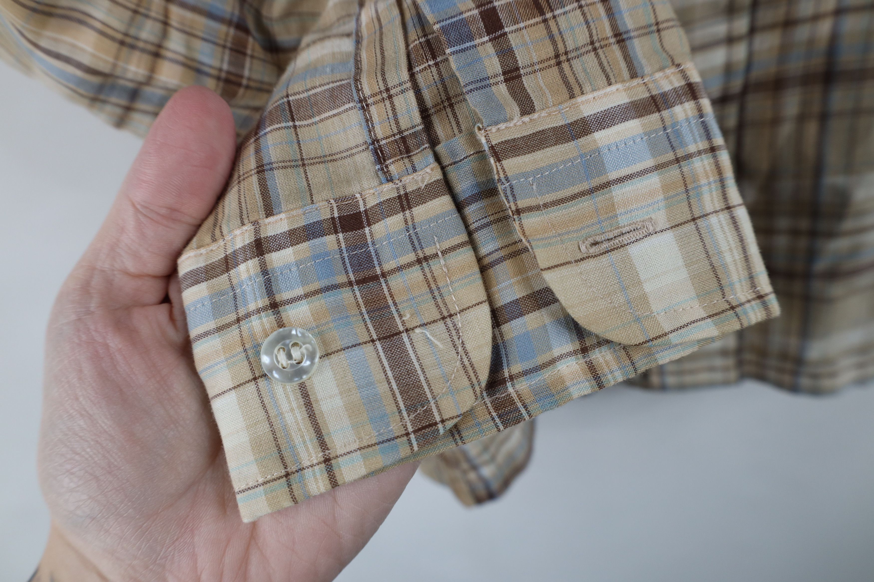 Levi's Vintage 70s Levis Wildfire Button Shirt Earth Tone Plaid Size US S / EU 44-46 / 1 - 5 Thumbnail