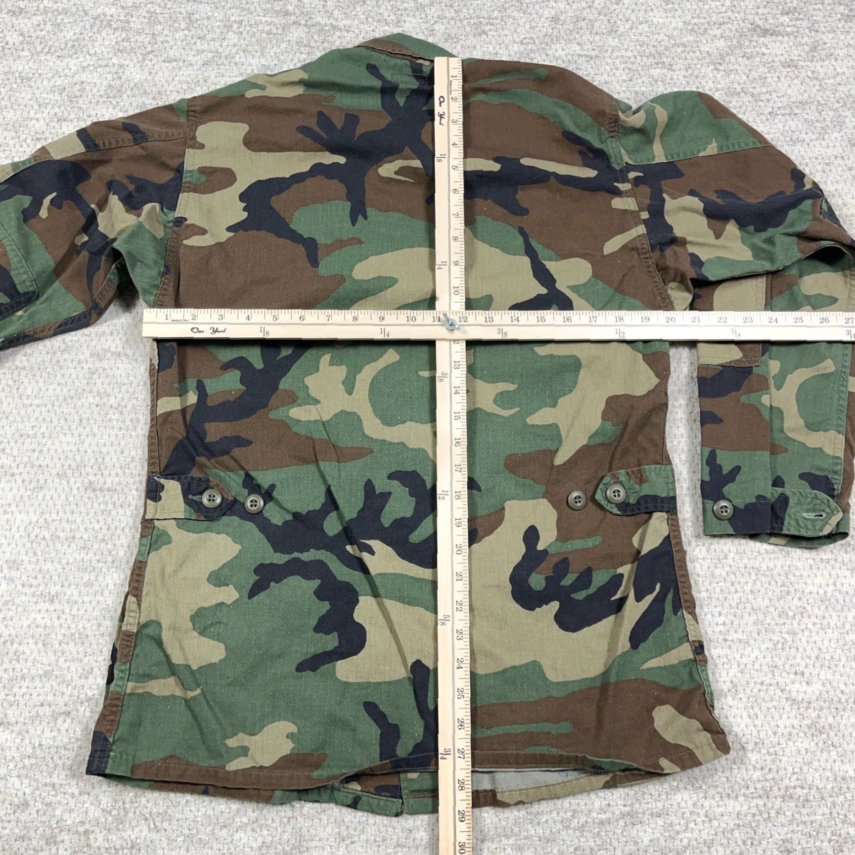 Vintage VINTAGE Military Field Jacket Mens Small Woodland Camo Coat Ripstop Unlined 90s Y2K Camouflage Jacket Mens Small Green 40 in Chest Wool? Size US S / EU 44-46 / 1 - 7 Thumbnail