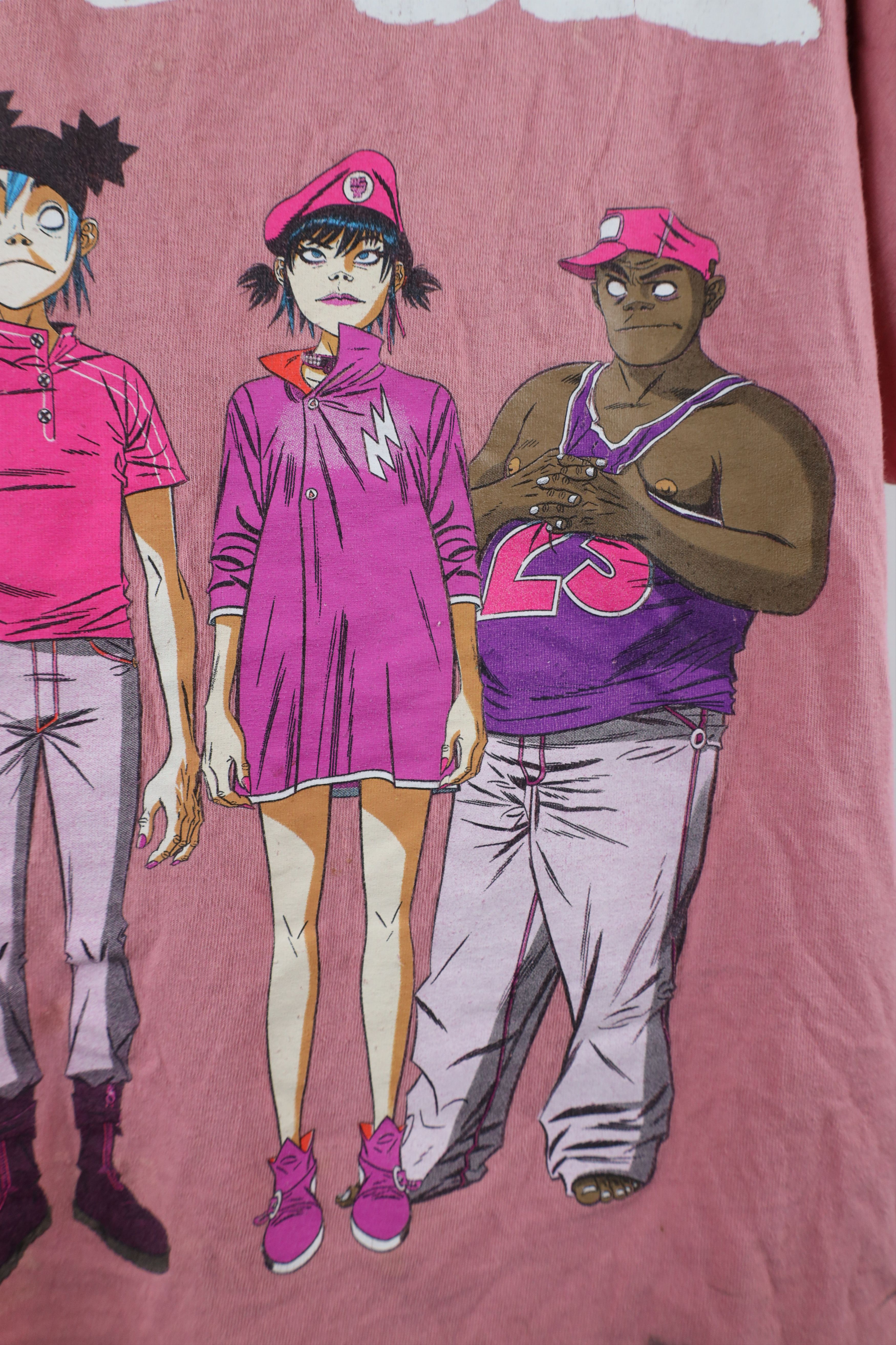 Vintage Vintage Spell Out Gorillaz Band Short Sleeve T-Shirt Size US XXL / EU 58 / 5 - 6 Thumbnail
