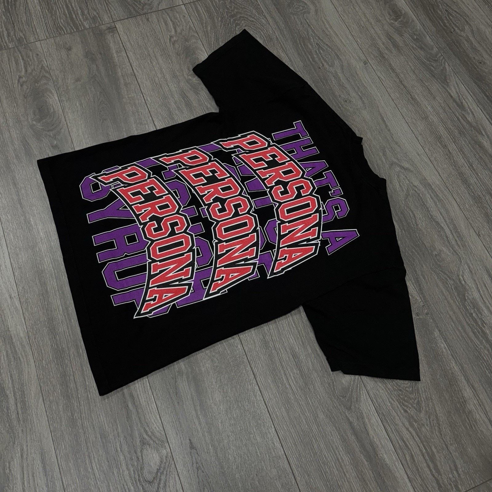 Awful Lot of Cough Syrup Awful Lot Of Cough Syrup X Persona T-Shirt ' Black ' | NEW! Size US M / EU 48-50 / 2 - 9 Thumbnail