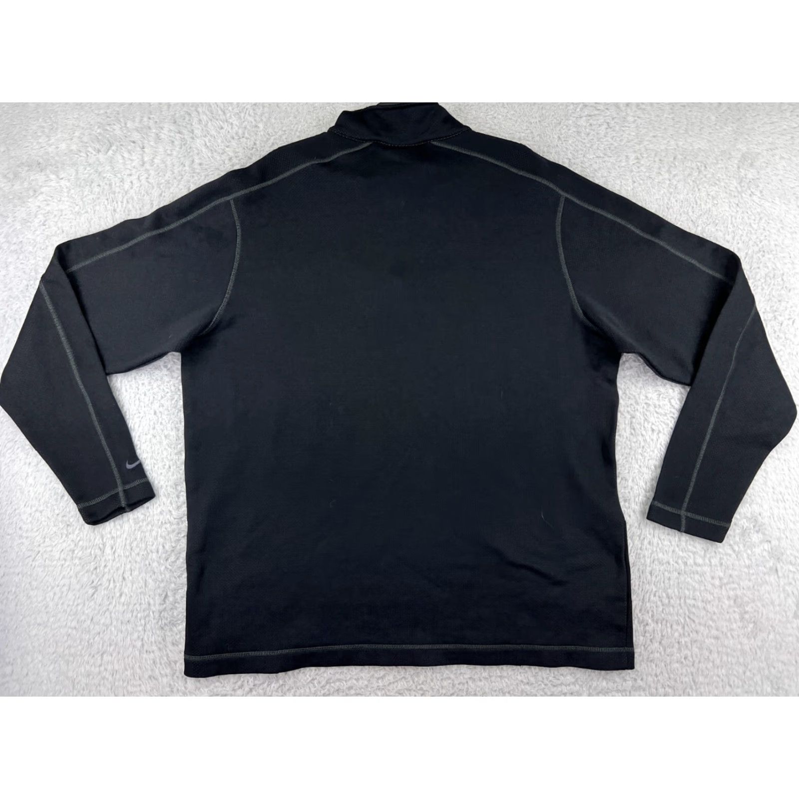 Nike Nike Sweater Mens 2XL Black 1/4 Zip Mock Neck Polyester Therma-Fit Golf Size US XXL / EU 58 / 5 - 2 Thumbnail