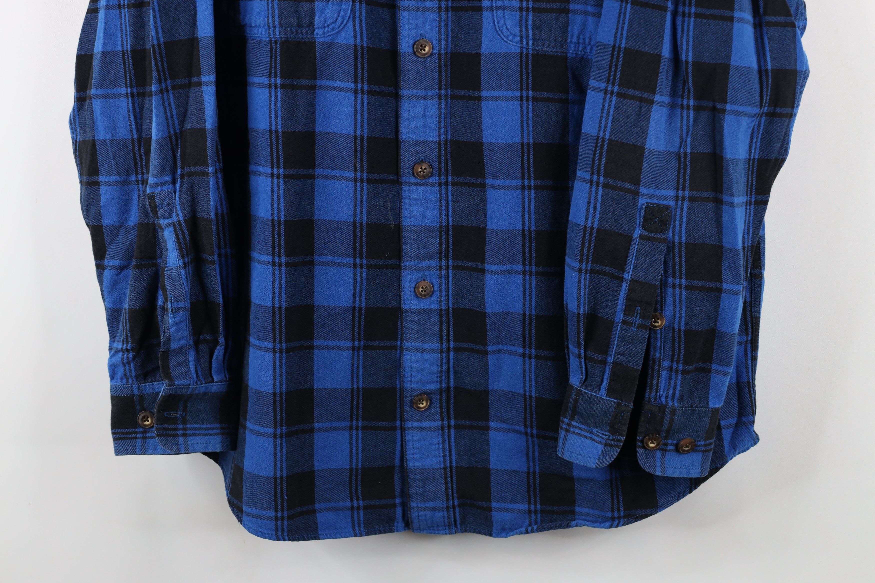 Duluth Trading Company × Vintage Duluth Trading Co Flannel Collared Button Down Shirt Blue Size US L / EU 52-54 / 3 - 3 Thumbnail