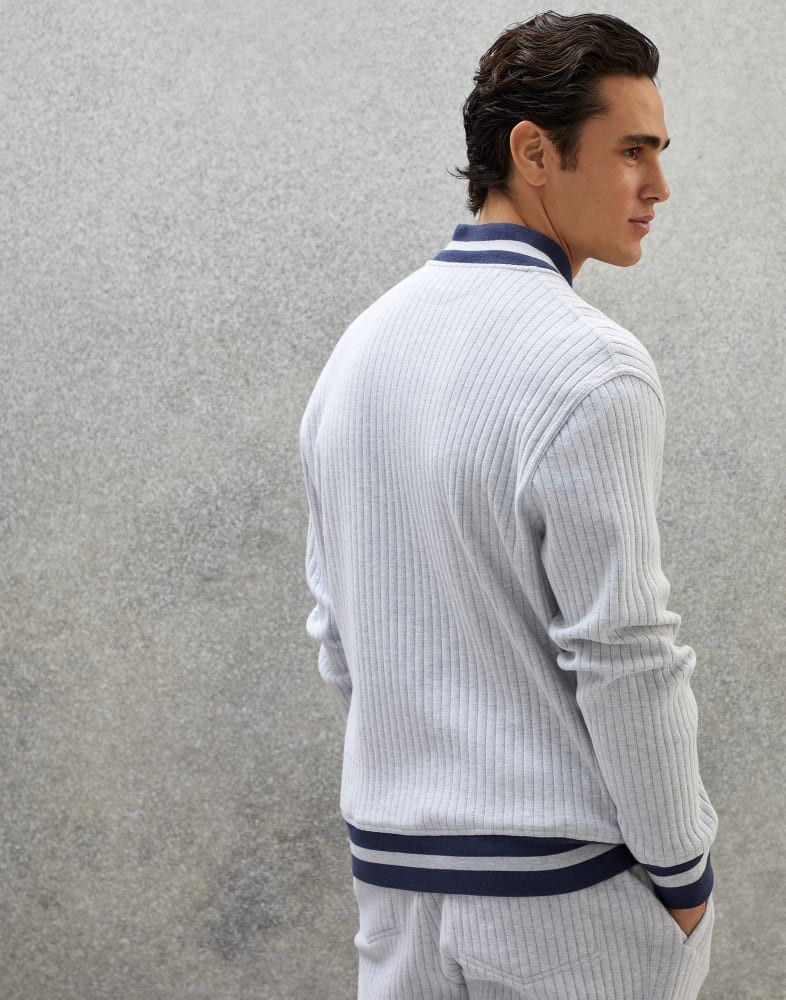 Brunello Cucinelli o1w1db10924 Cardigan Sweatshirt in Grey Size US XL / EU 56 / 4 - 4 Thumbnail