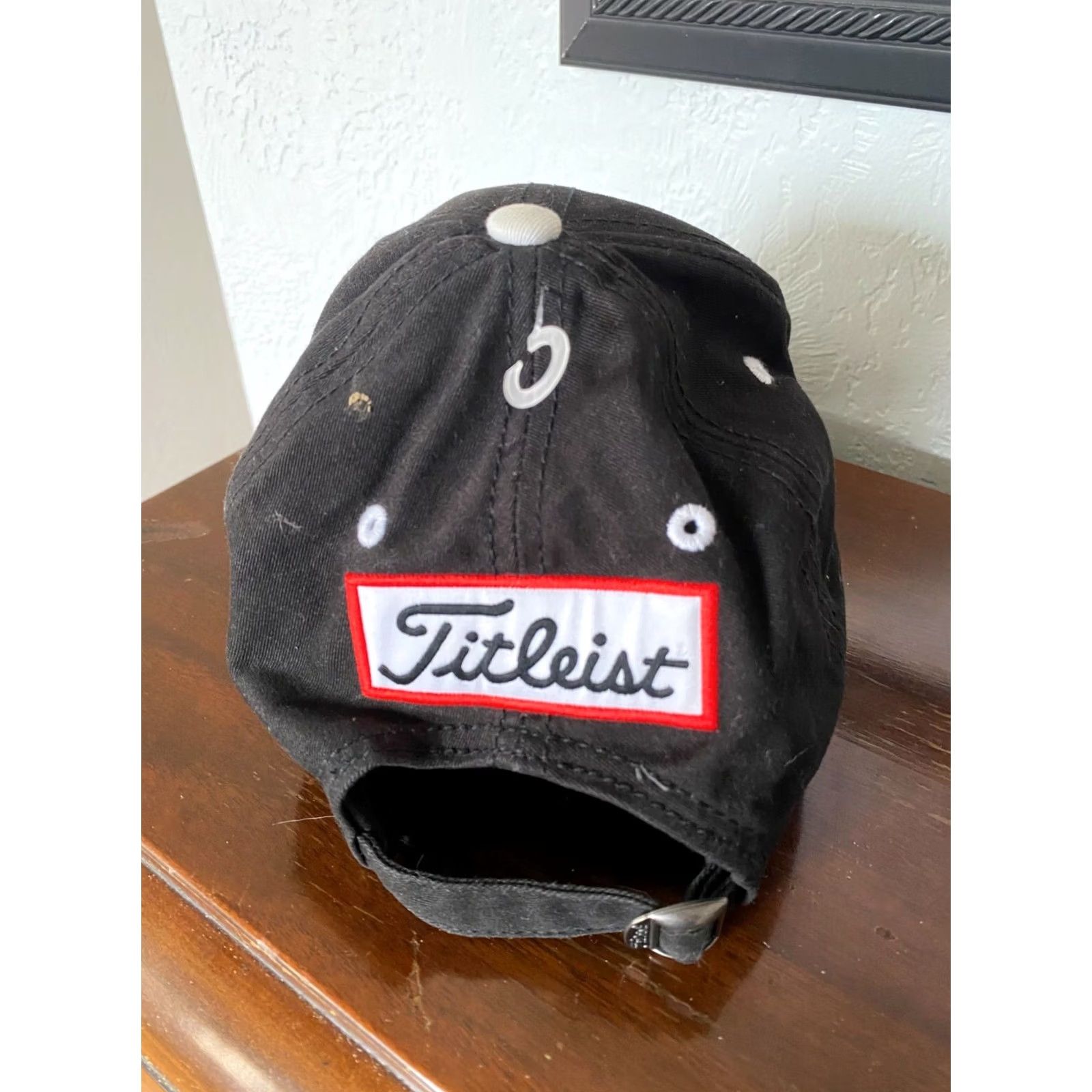Titleist Titleist Pro V1 Footjoy FJ Golf Hat Cap Logo Tour Adjustable Baseball Cap Mens Black Adjustable Cap Size ONE SIZE - 3 Thumbnail