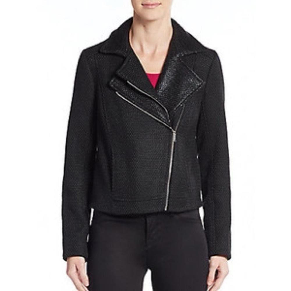 Designer 1. State l Tweed Black Moto Jacket Medium Size M / US 6-8 / IT 42-44 - 12 Thumbnail