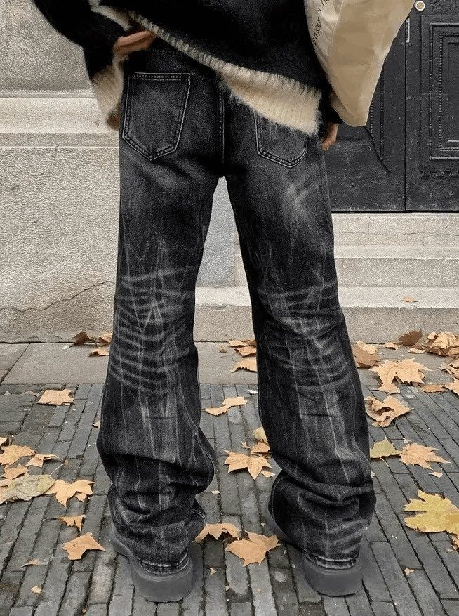Japanese Brand × Vintage Avant garde washed fade flared jeans pants Size US 32 / EU 48 - 3 Thumbnail