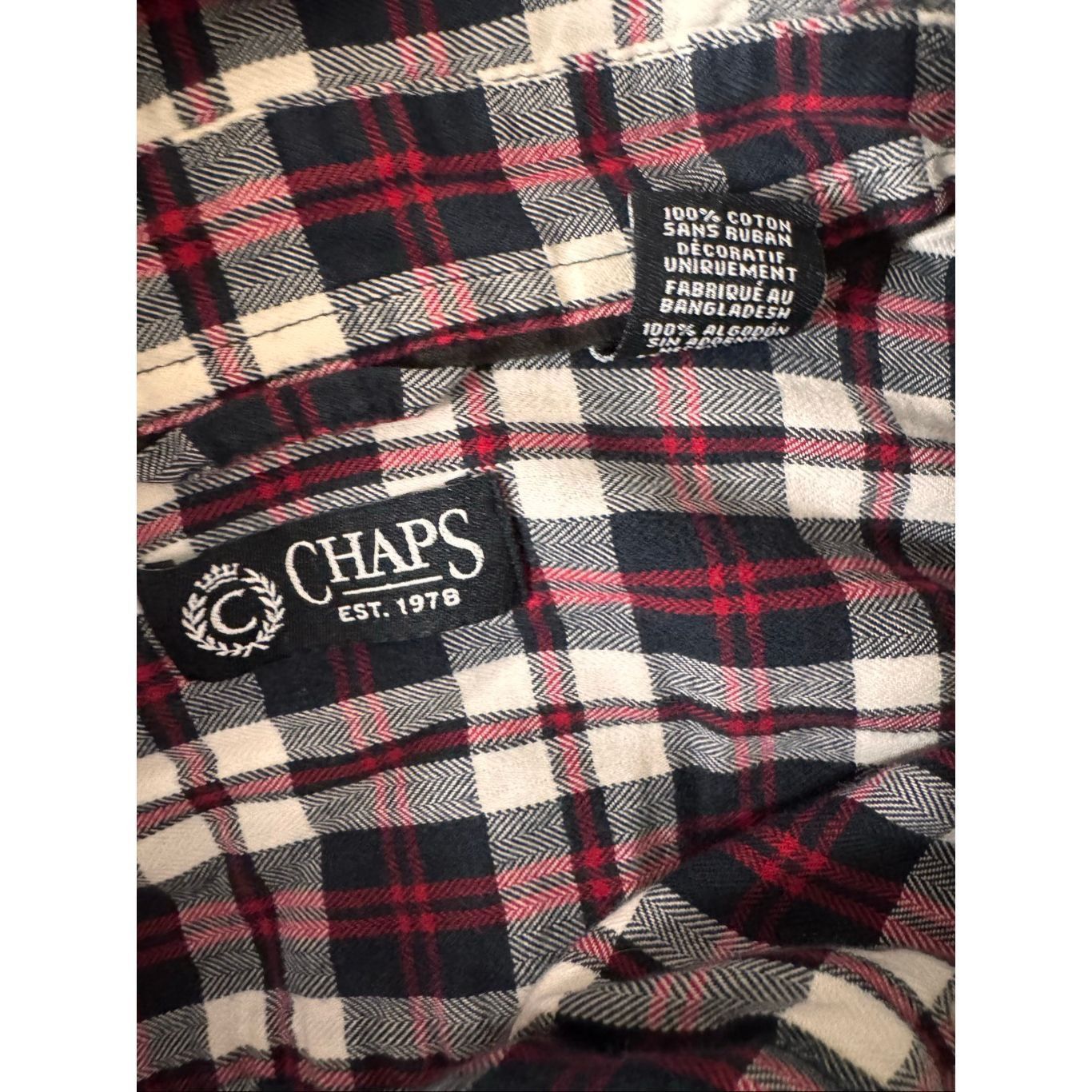 Chaps Chaps Plaid Flannel Shirt XXL Red Black White Button Down 10 Size US XXL / EU 58 / 5 - 7 Thumbnail