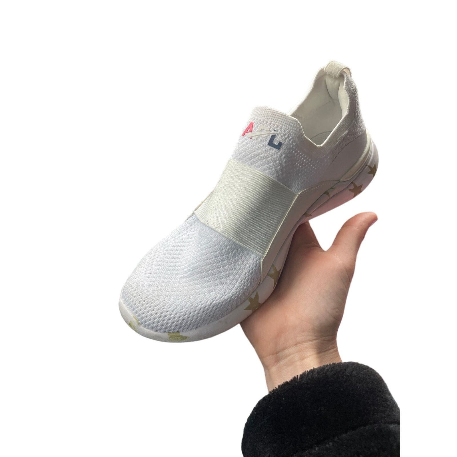 A.P.C. APL Techloom Bliss| White with gold star accents! Size US 6.5 / IT 36.5 - 3 Thumbnail