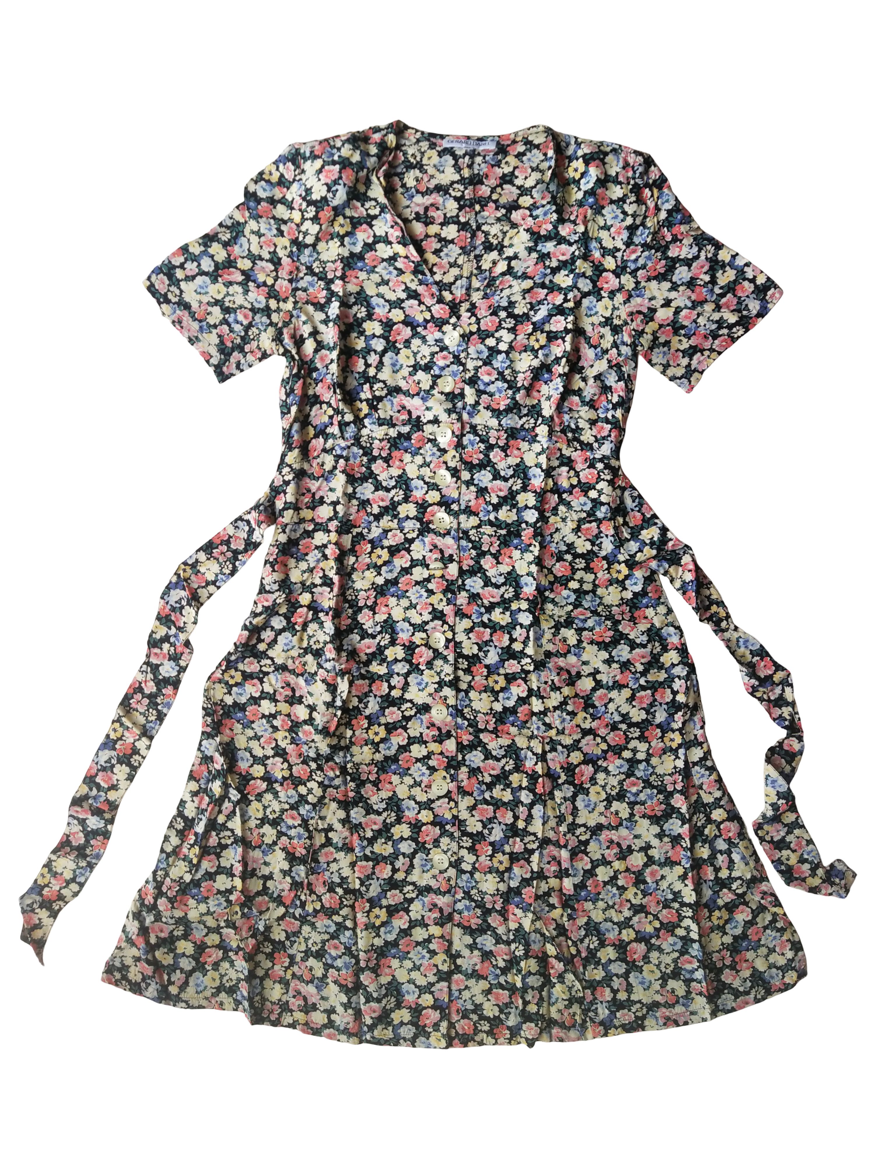 Gerard Darel Vintage 90s Gerard Darel Floral Button Down Tea Dress France Size M / US 6-8 / IT 42-44 - 1 Thumbnail