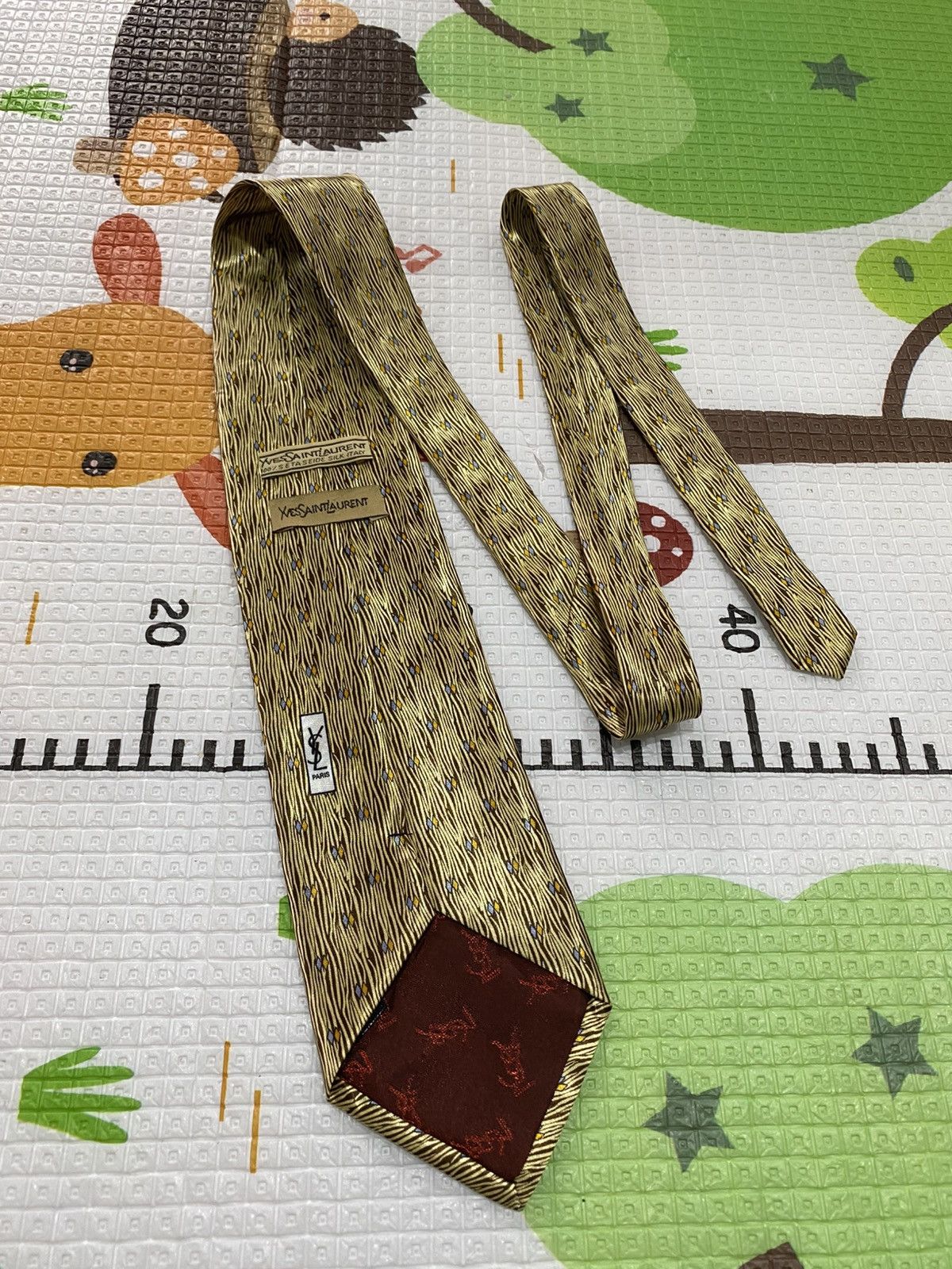 Yves Saint Laurent Vintage YSL Paris Abstract Silk Tie Made In Italy Size ONE SIZE - 4 Thumbnail