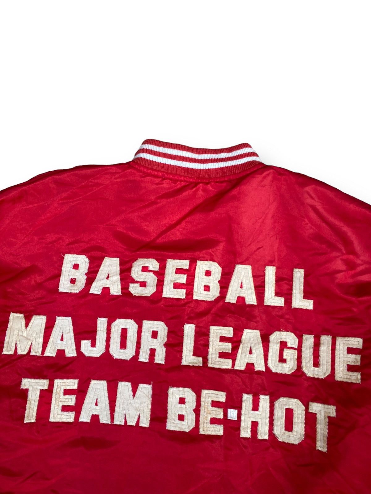 MLB Vintage Baseball Major League Team Be Hot Bomber Jacket. #D3 Size US L / EU 52-54 / 3 - 7 Thumbnail