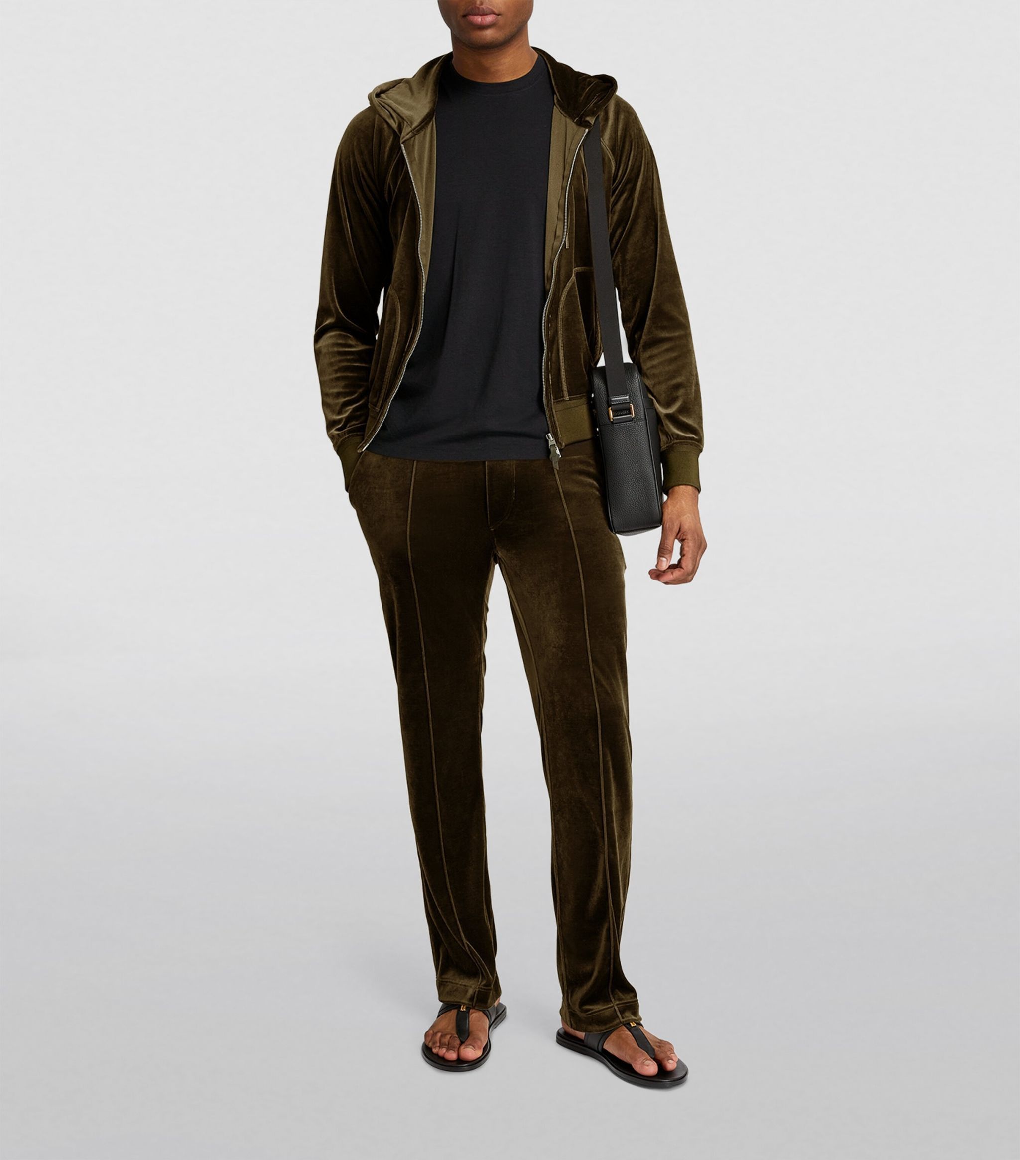 Tom Ford Best Dressed $1,850 w/Tax Velour Luxury Double Zip Hoodie Size US M / EU 48-50 / 2 - 20 Thumbnail