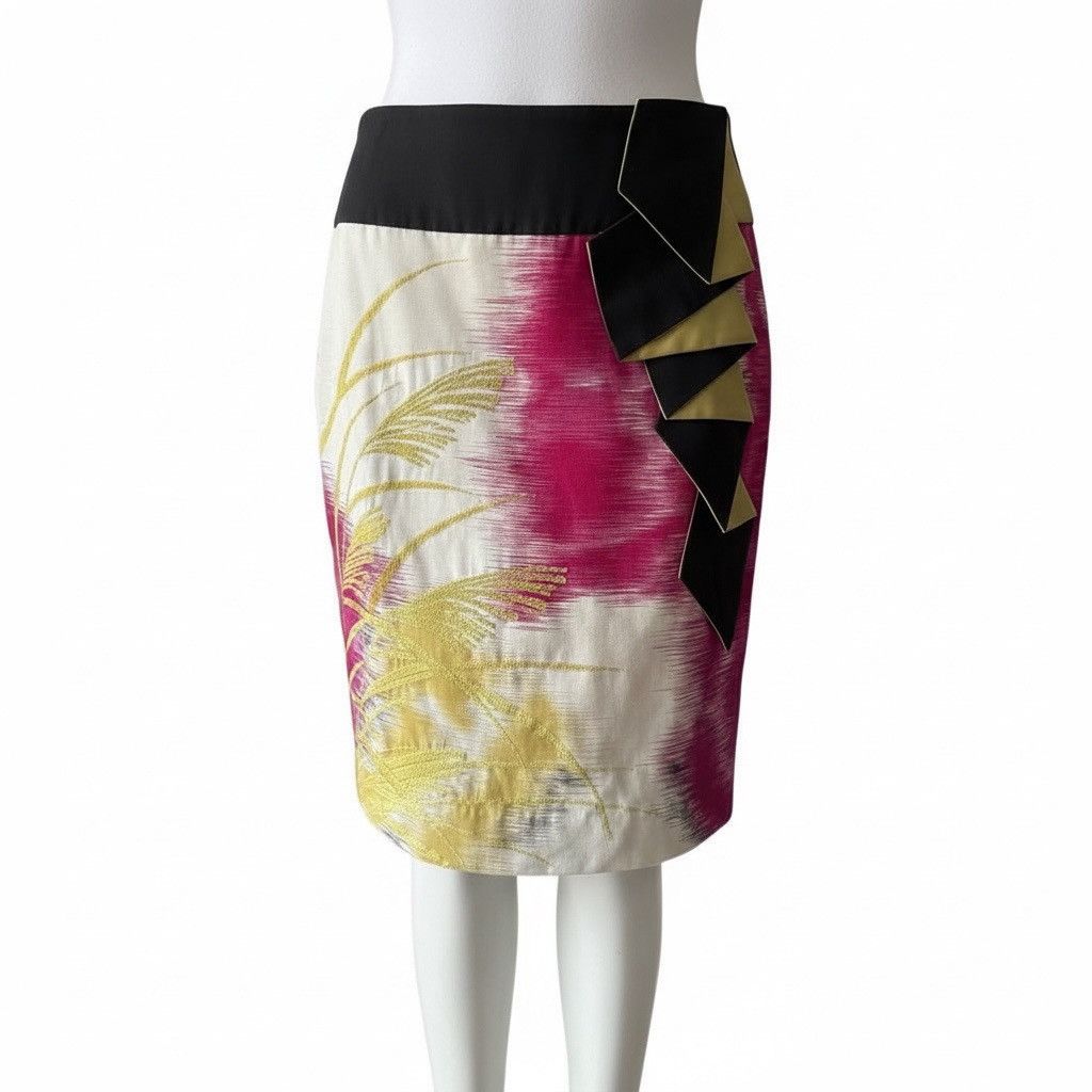 Anthropologie Anthropologie Floreat Origami Jacquard Cotton Skirt sz.4 Size 27" / US 4 / IT 40 - 5 Thumbnail