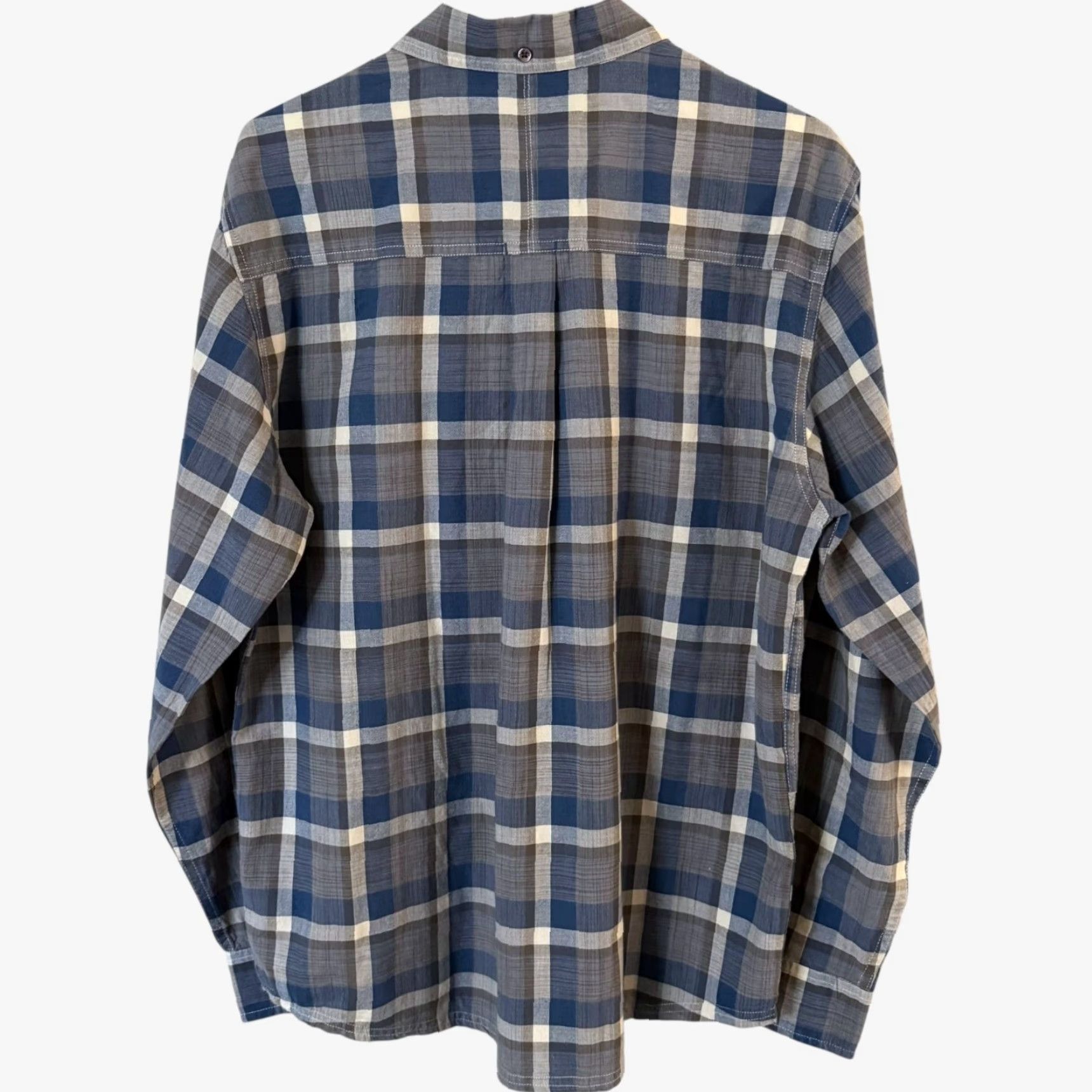 Vintage VINTAGE Horny Toad Button-Up Shirt Gray Blue Plaid Long Sleeve Cotton M Men’s Medium Classic Casual Size US M / EU 48-50 / 2 - 4 Thumbnail