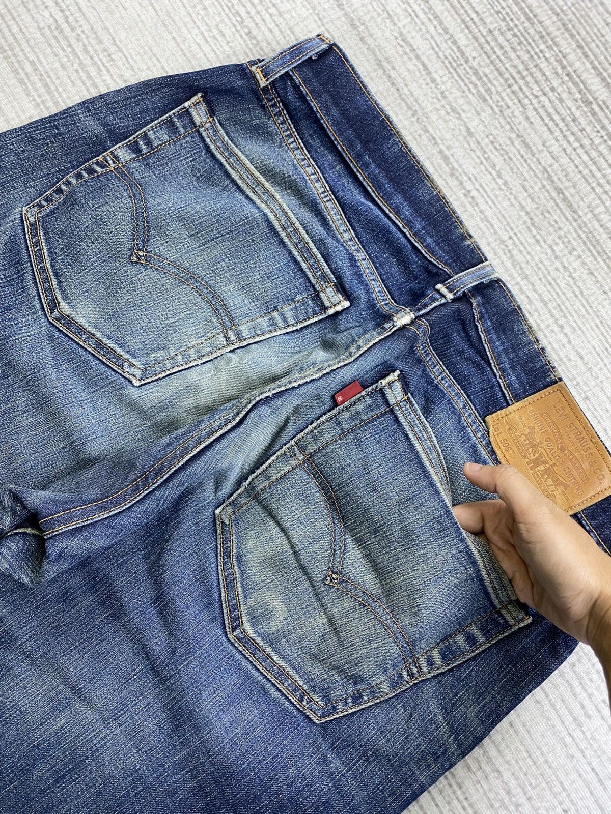 Levi's 🔥Vintage Levis 505 Distressed Denim Jeans Size US 32 / EU 48 - 11 Thumbnail
